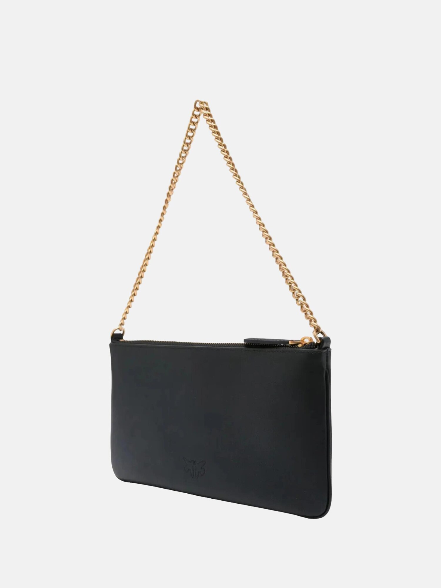 PINKO Bolso de mano 'PINKO NEW HORIZONTAL FLAT VITELLO SETA BORSA' negro – imagen 2
