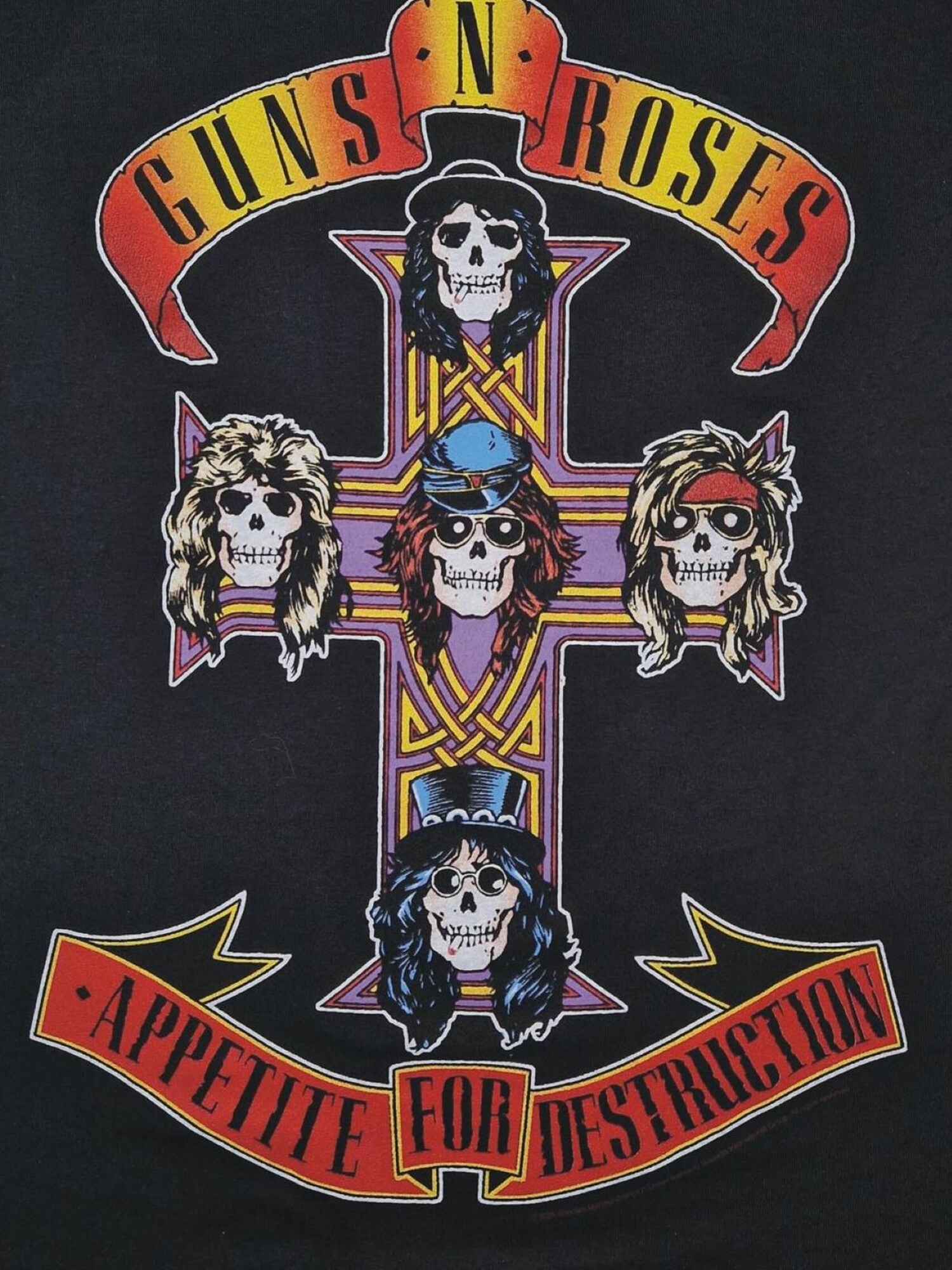 GUNS N' ROSES Camiseta 'Guns N´Roses Appetite for destruction Album T-Shirt'  negro – imagen 4