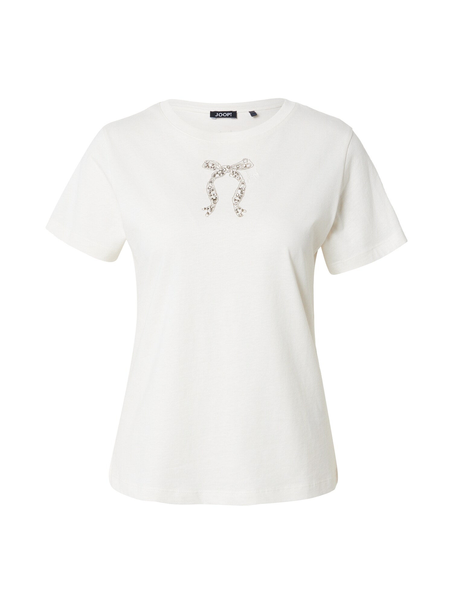 JOOP! Tricou 'Tamme'  argintiu / alb