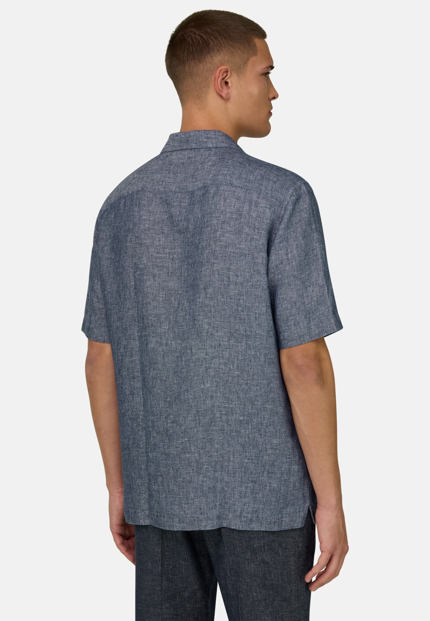 Boggi Milano Košeľa  modrá denim (obrázok 4)