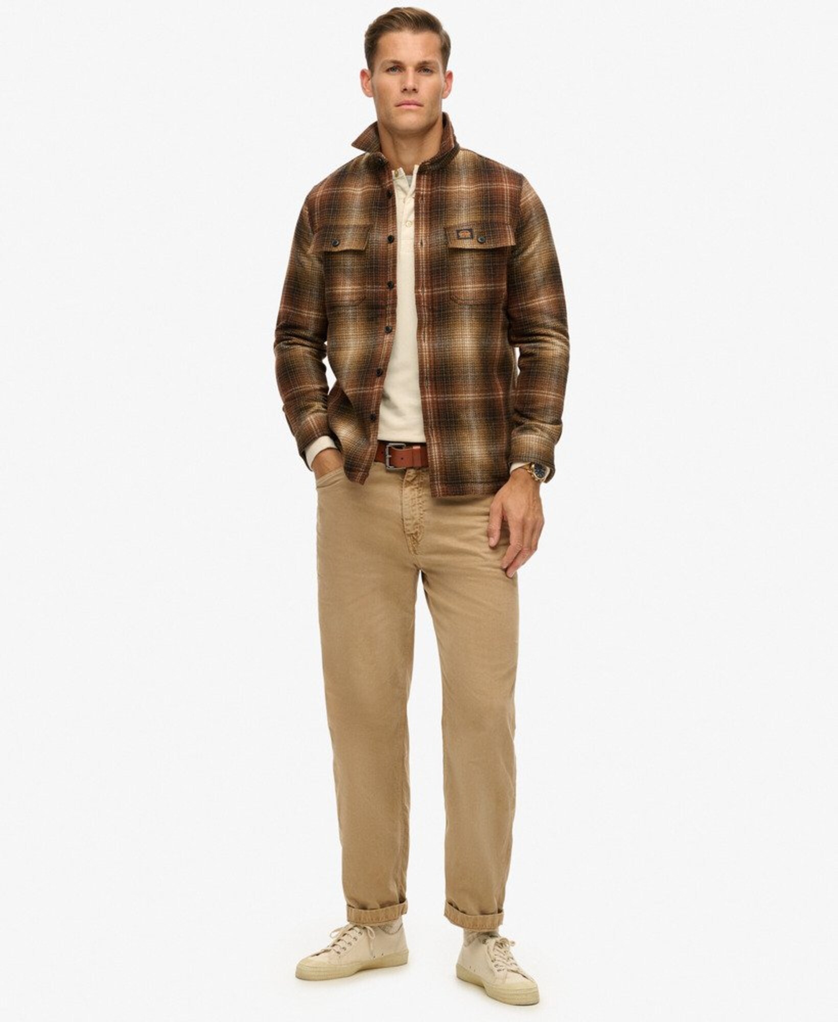 Superdry & Co Prechodná bunda 'Miller' hnedá / čierna / biela (obrázok 3)