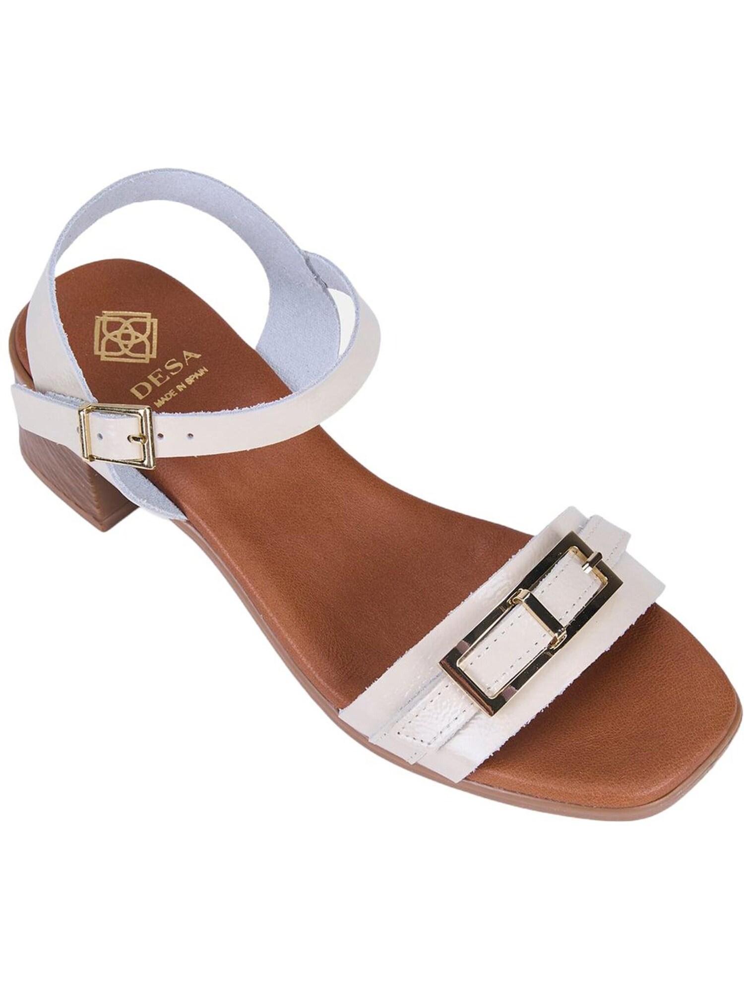 Desa Teenslipper 'Sandalen Mit Blockabsatz' Beige