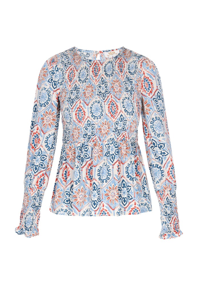 usha FESTIVAL Bluse 'Festival' Damen Größe S blau / rot / weiß