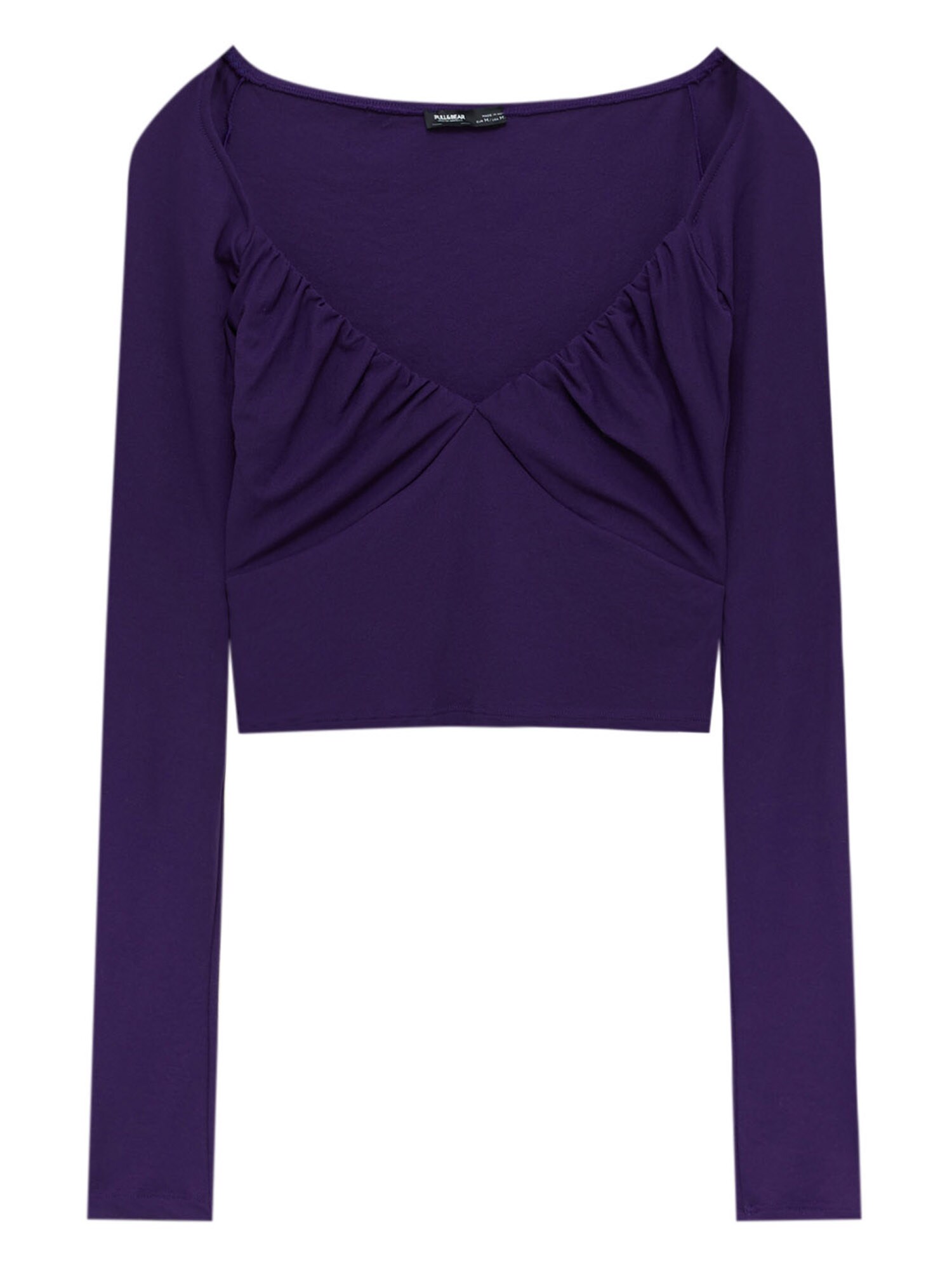 Pull&Bear Majica  tamno ljubičasta