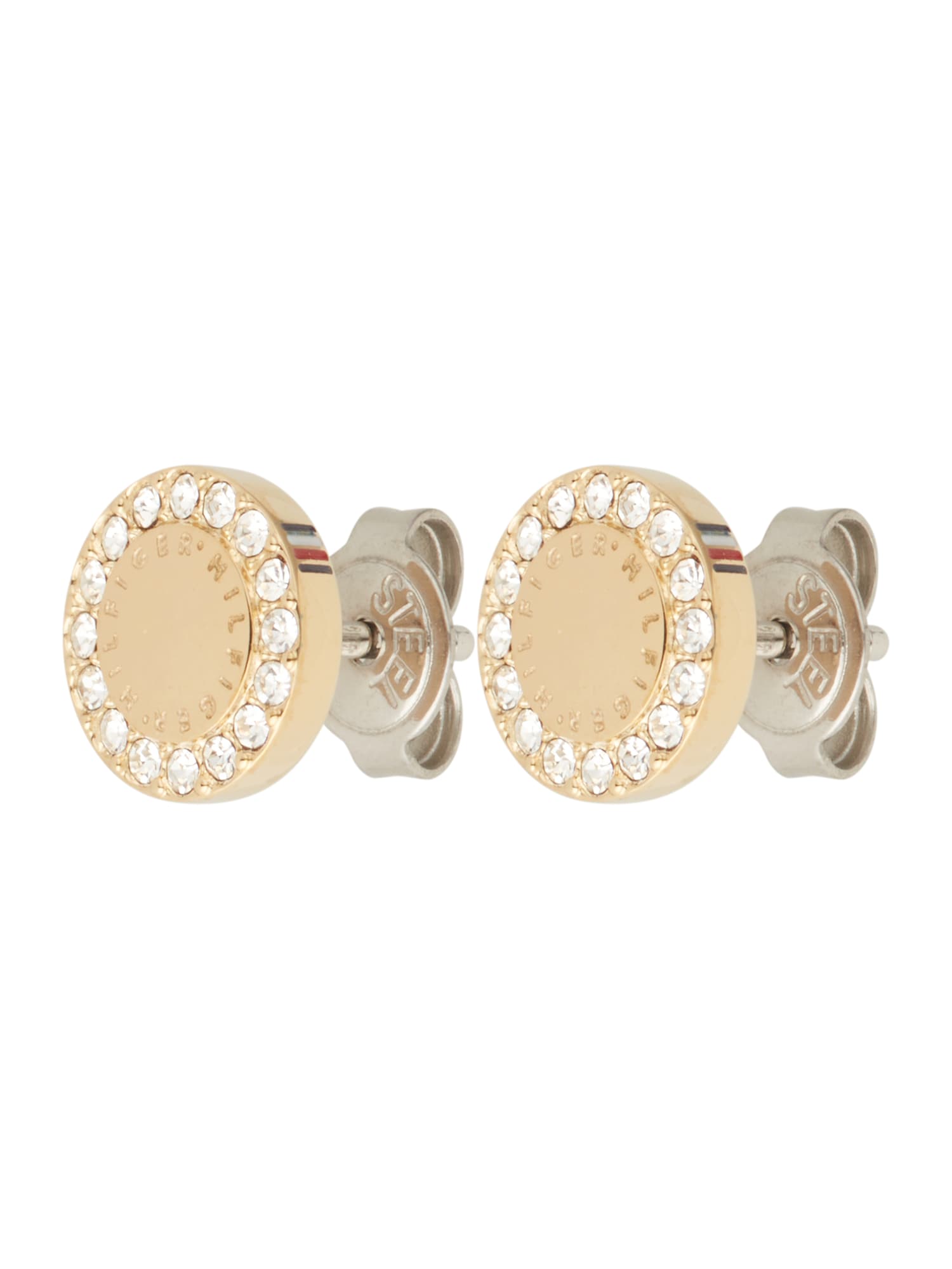 TOMMY HILFIGER Cercei  auriu / transparent