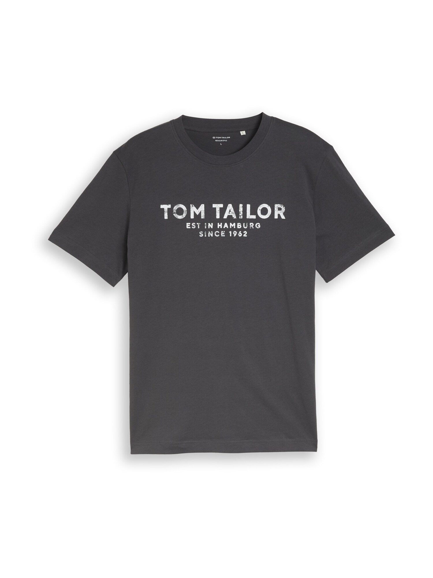 TOM TAILOR Tricou  fildeş / gri piatră