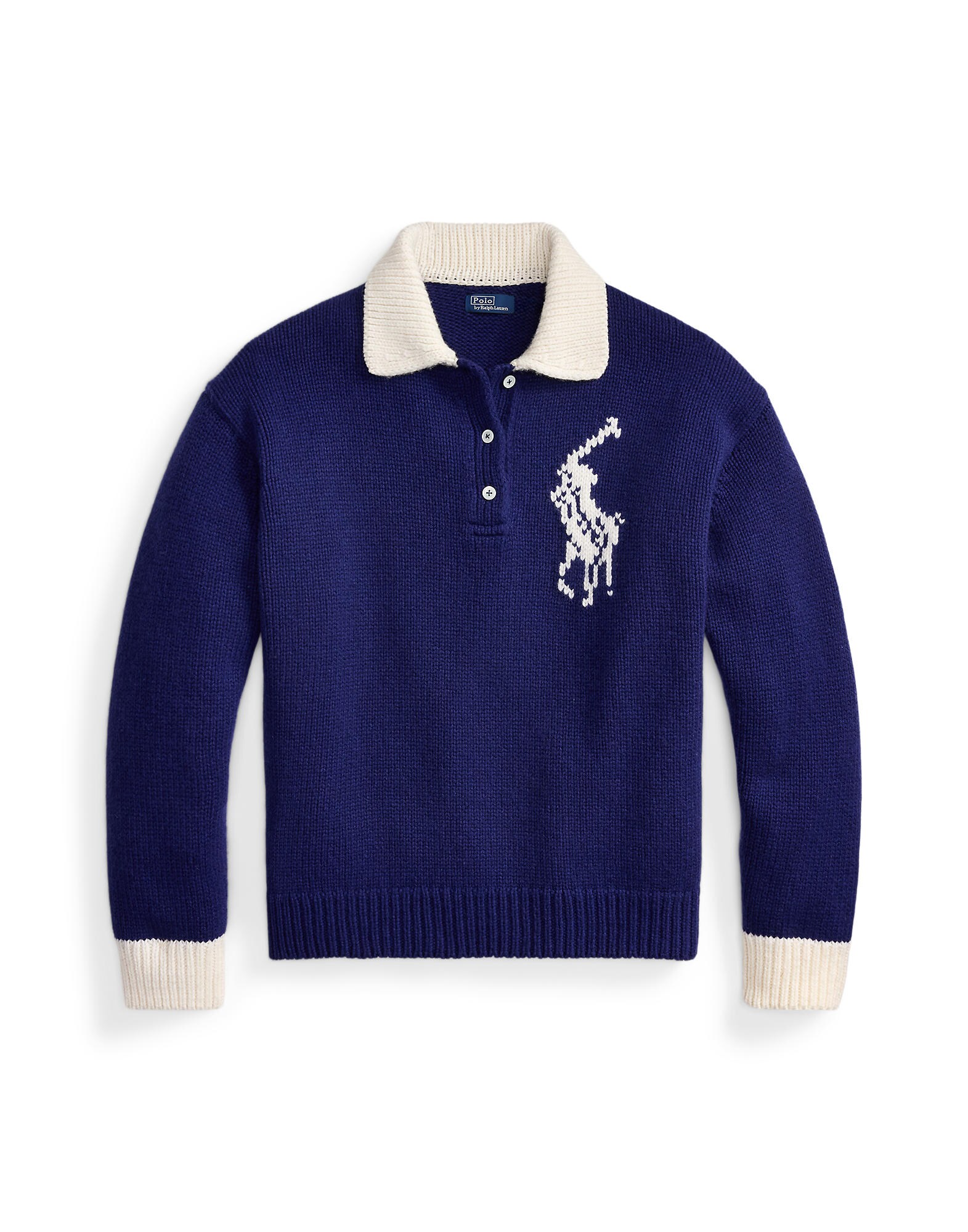Polo Ralph Lauren Sveter  námornícka modrá / biela
