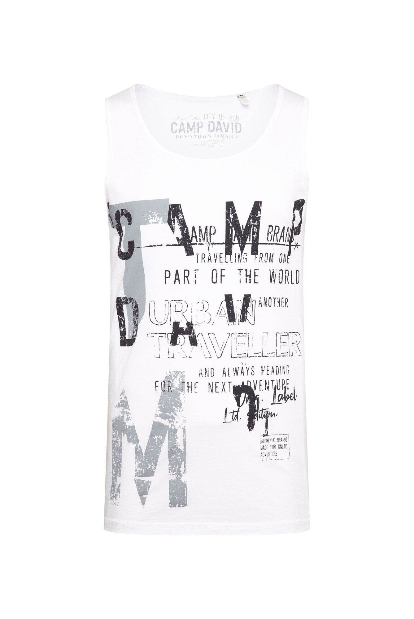 Thumbnail - Muskelshirt mit Print im Used Look