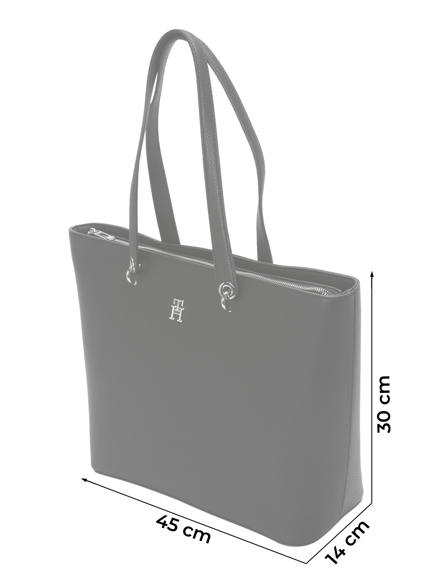 TOMMY HILFIGER Shopper táska  fekete / ezüst termék 2. képe