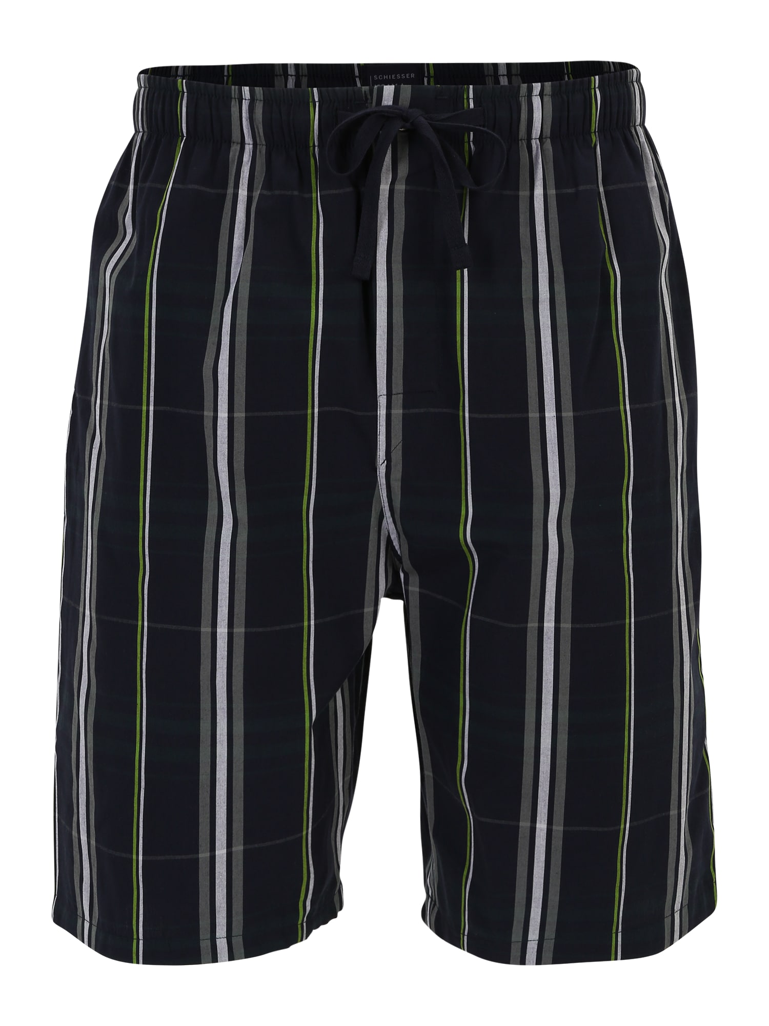 SCHIESSER Панталон пижама  тъмносиньо / зелено / бяло