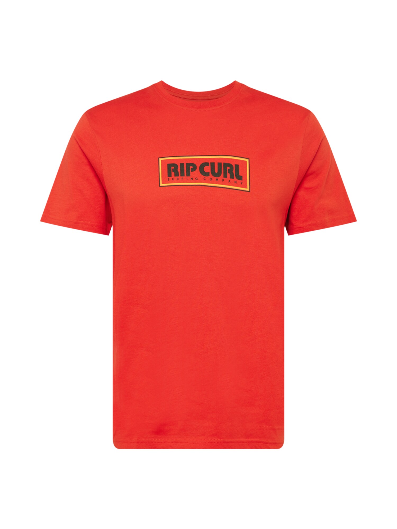 RIP CURL Marškinėliai 'BIG MUMMA' geltona / abrikosų spalva / ugnies raudona / juoda