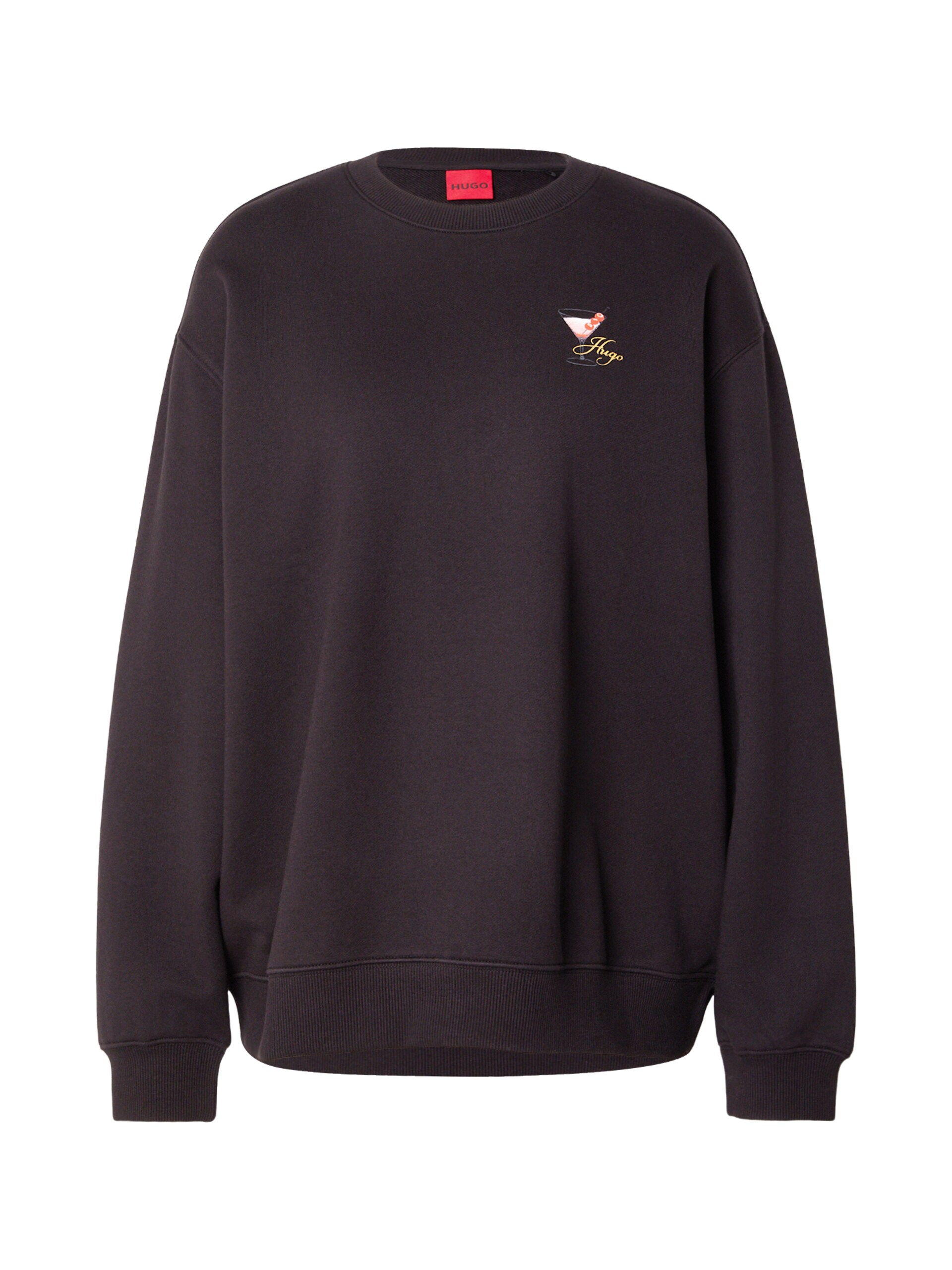 Hugo Sweatshirt 'Classic' guldgul / magenta / röd dam