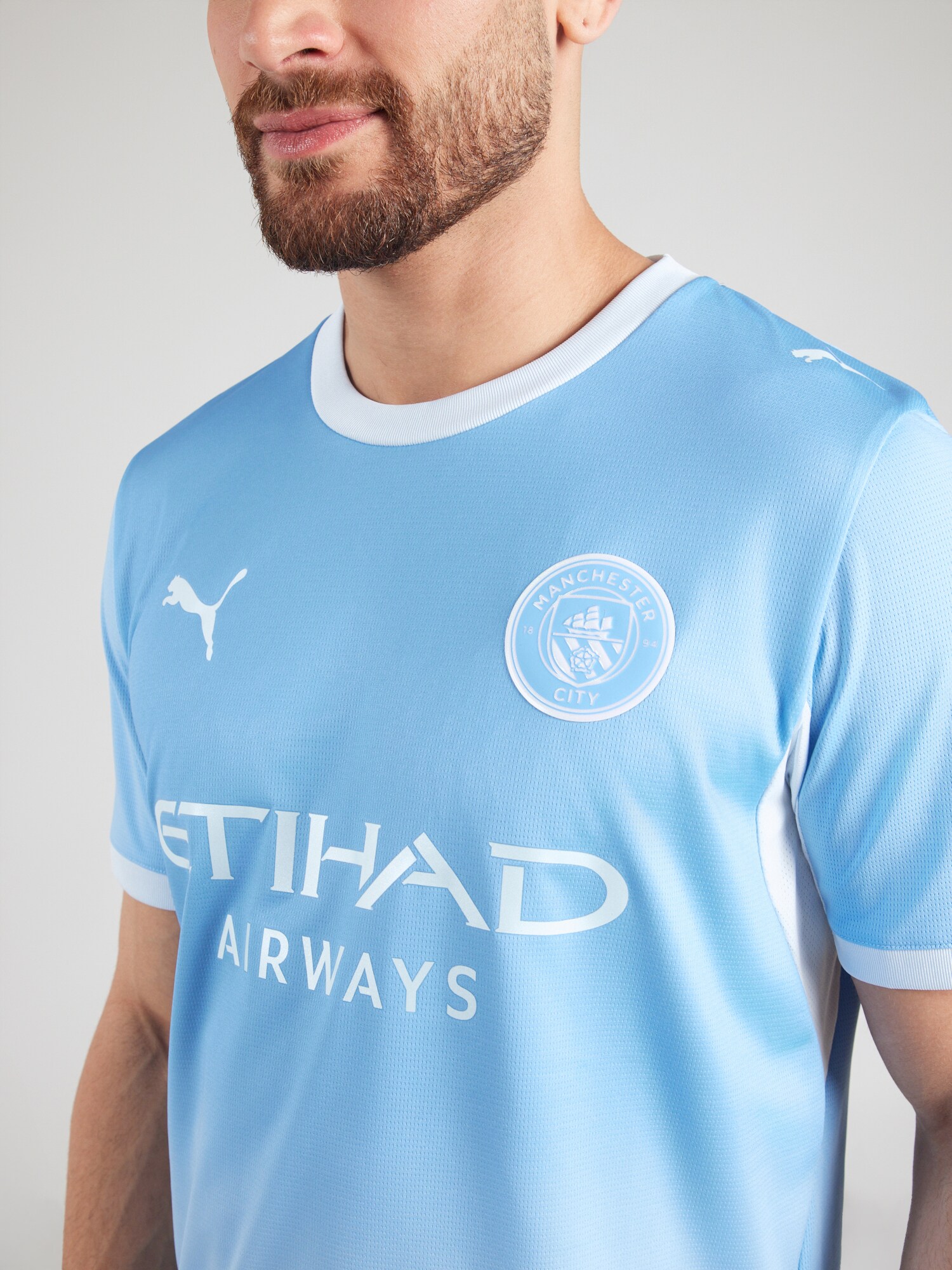 PUMA Camiseta de fútbol 'Manchester City Heimtrikot 2026/27'  azul cian / blanco – imagen 4