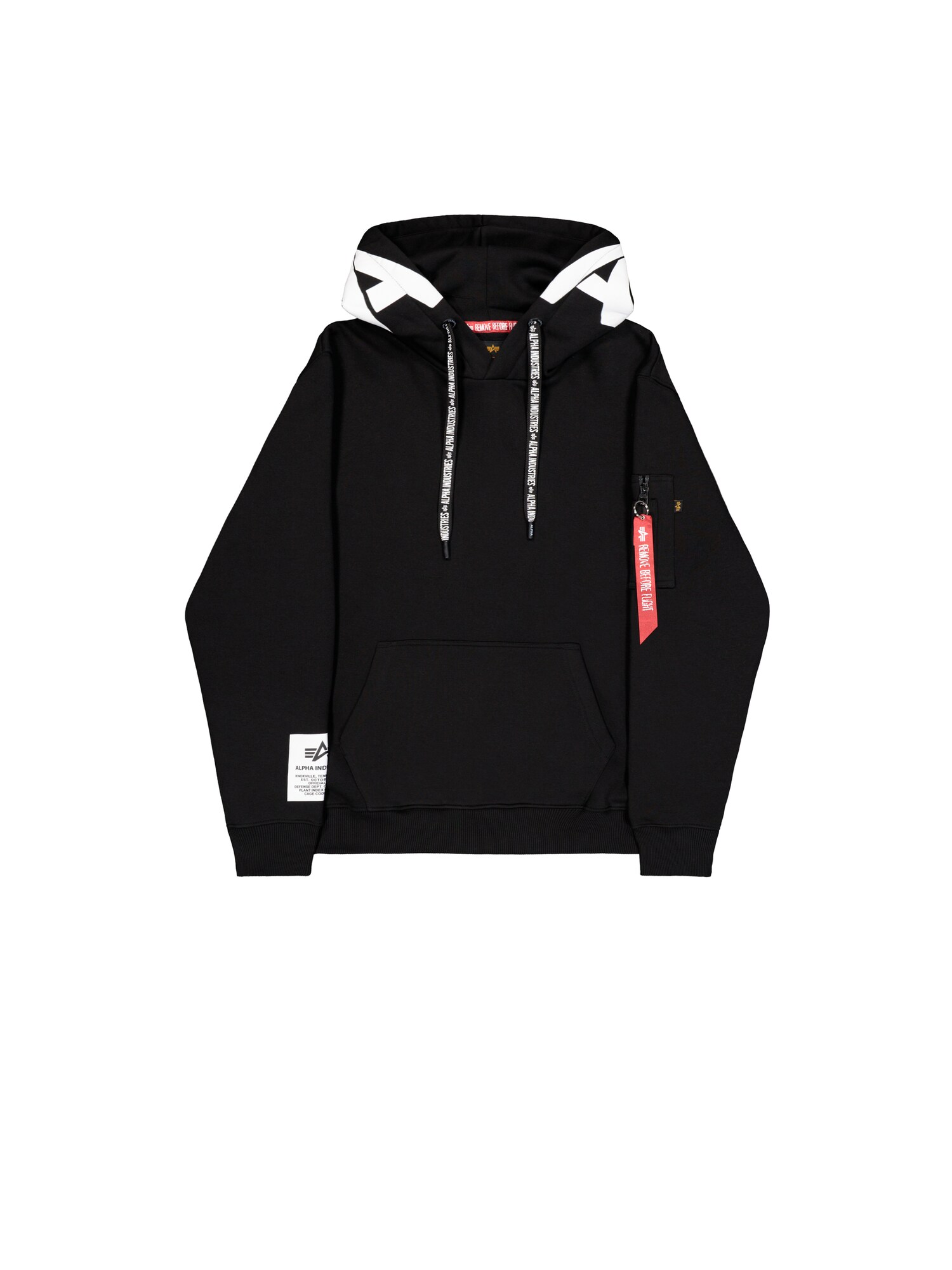 ALPHA INDUSTRIES Mikina  červená / čierna / biela