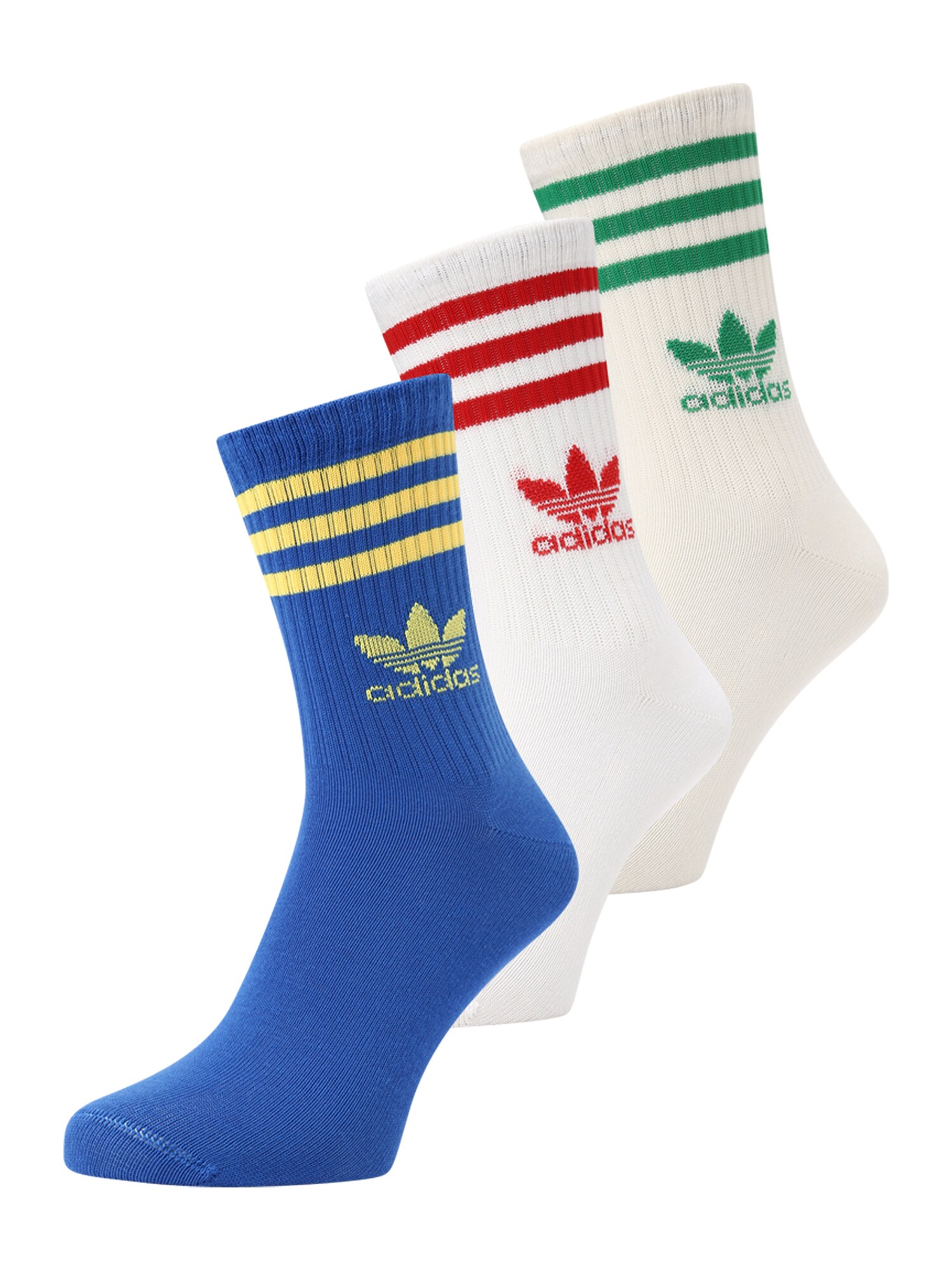 ADIDAS ORIGINALS Ponožky  modrá / zelená / červená / biela