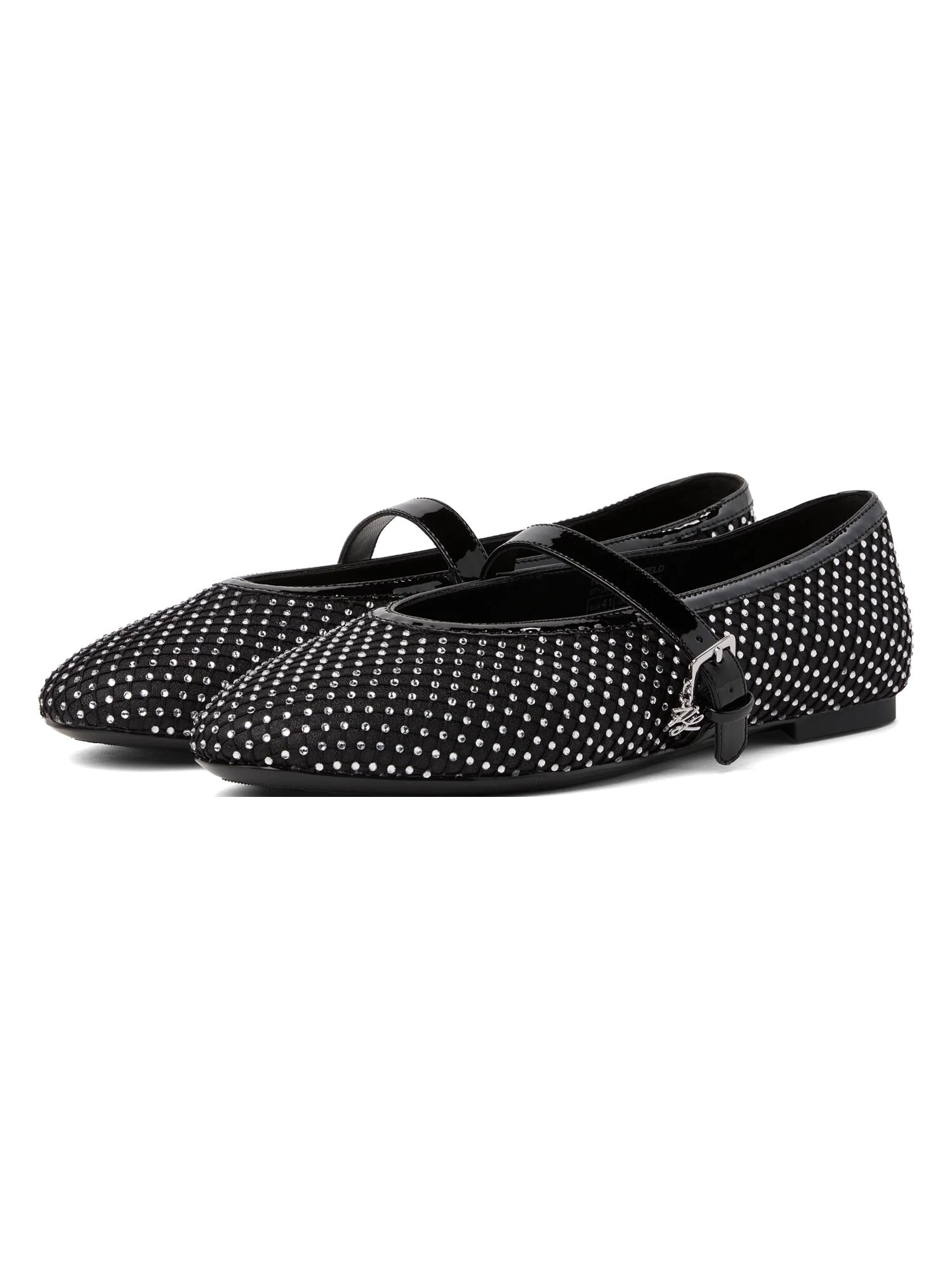Karl Lagerfeld Bailarinas con hebilla 'Karo' negro / transparente – imagen 3