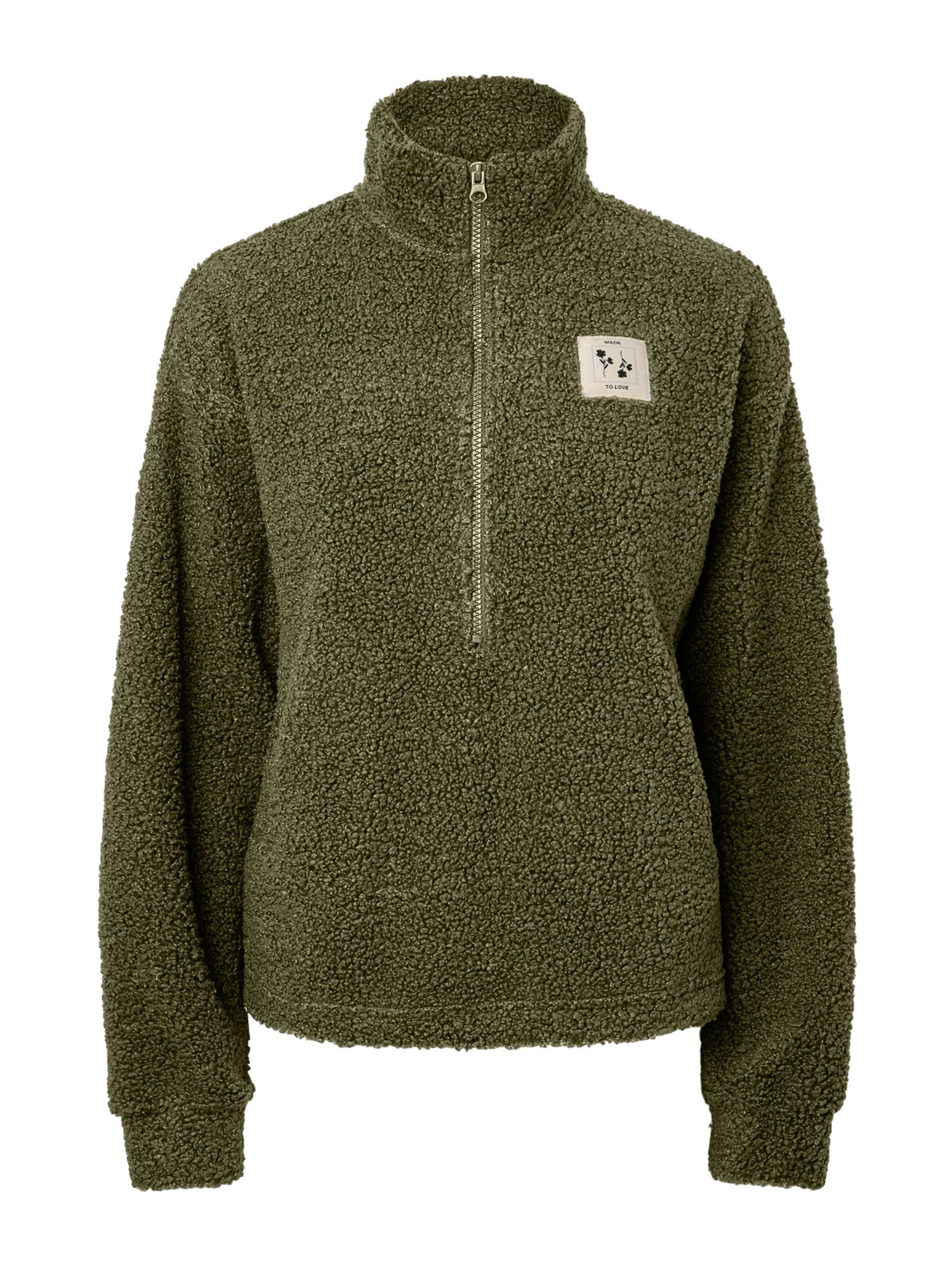 PIECES Jachetă  fleece PCKATTY oliv
