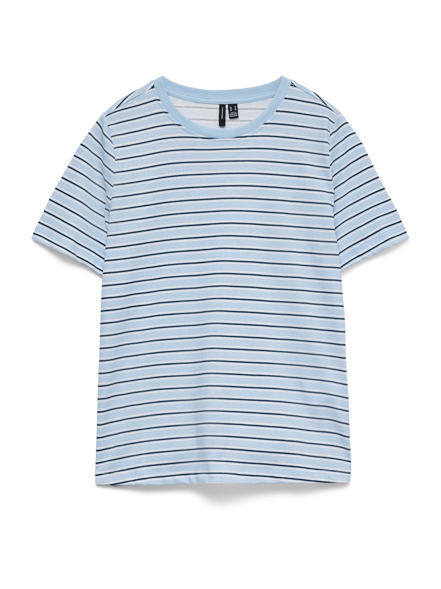 VERO MODA Tričko 'VMPaulina'  námornícka modrá / modrosivá / biela