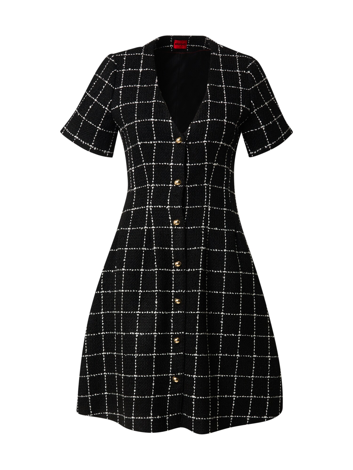 HUGO Rochie Kikla-1  negru / alb