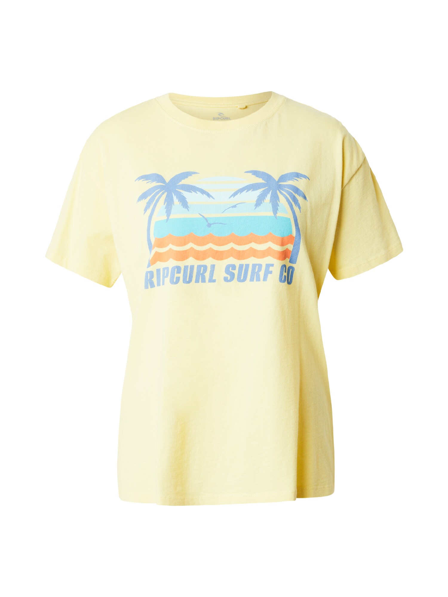RIP CURL Tricou 'MALIBU'  turcoaz / albastru porumbel / galben / portocaliu