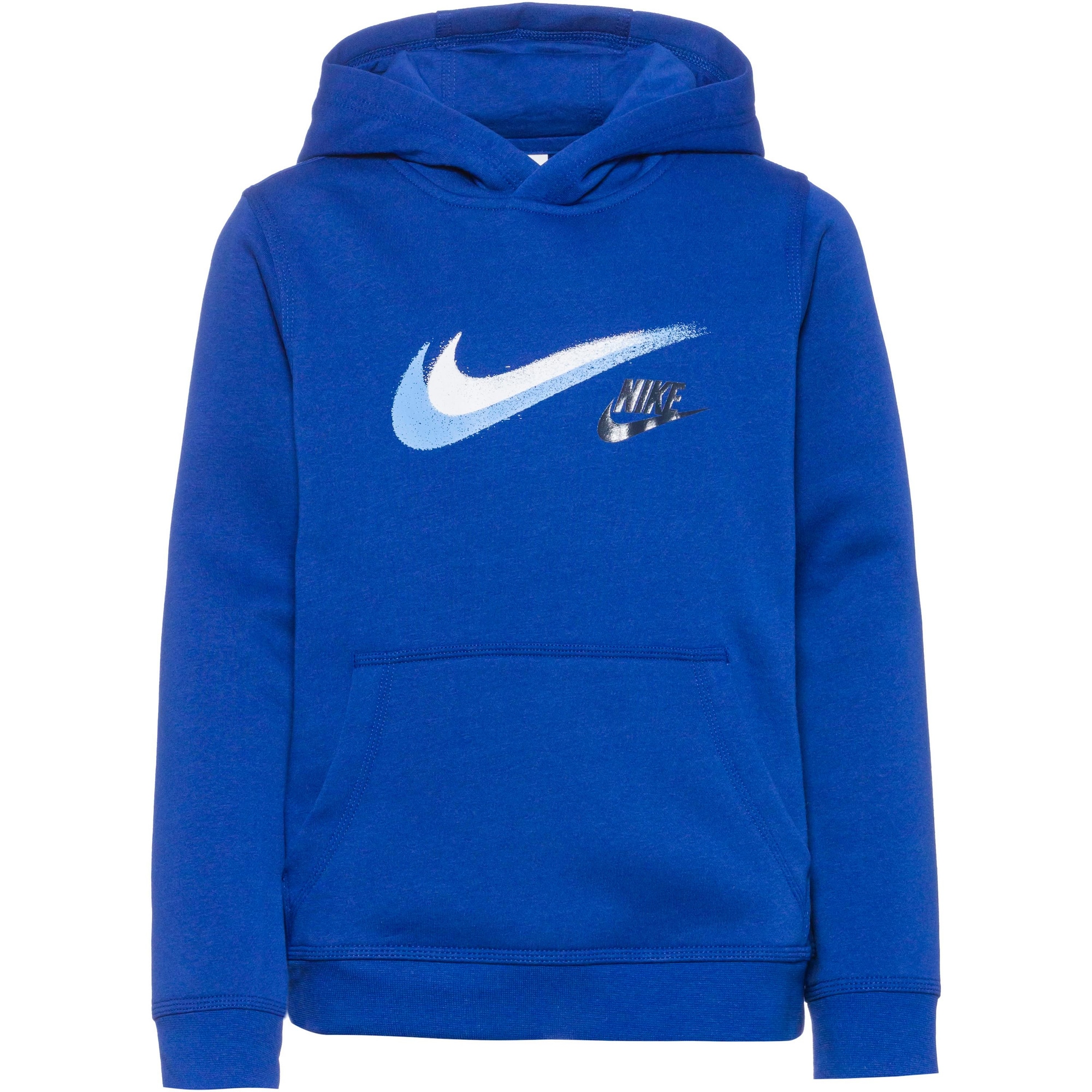 Nike Sportswear Bluză de molton 'NSW'  albastru / negru / alb
