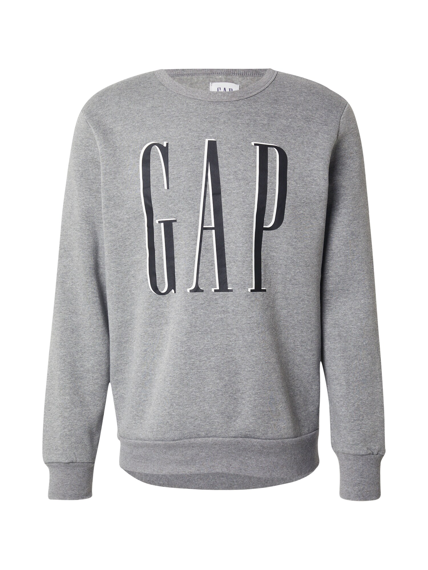 GAP Bluză de molton  gri / negru / alb