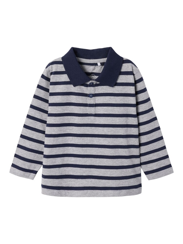 NAME IT Poloshirt Jungen Größe 98 dunkelblau / grau