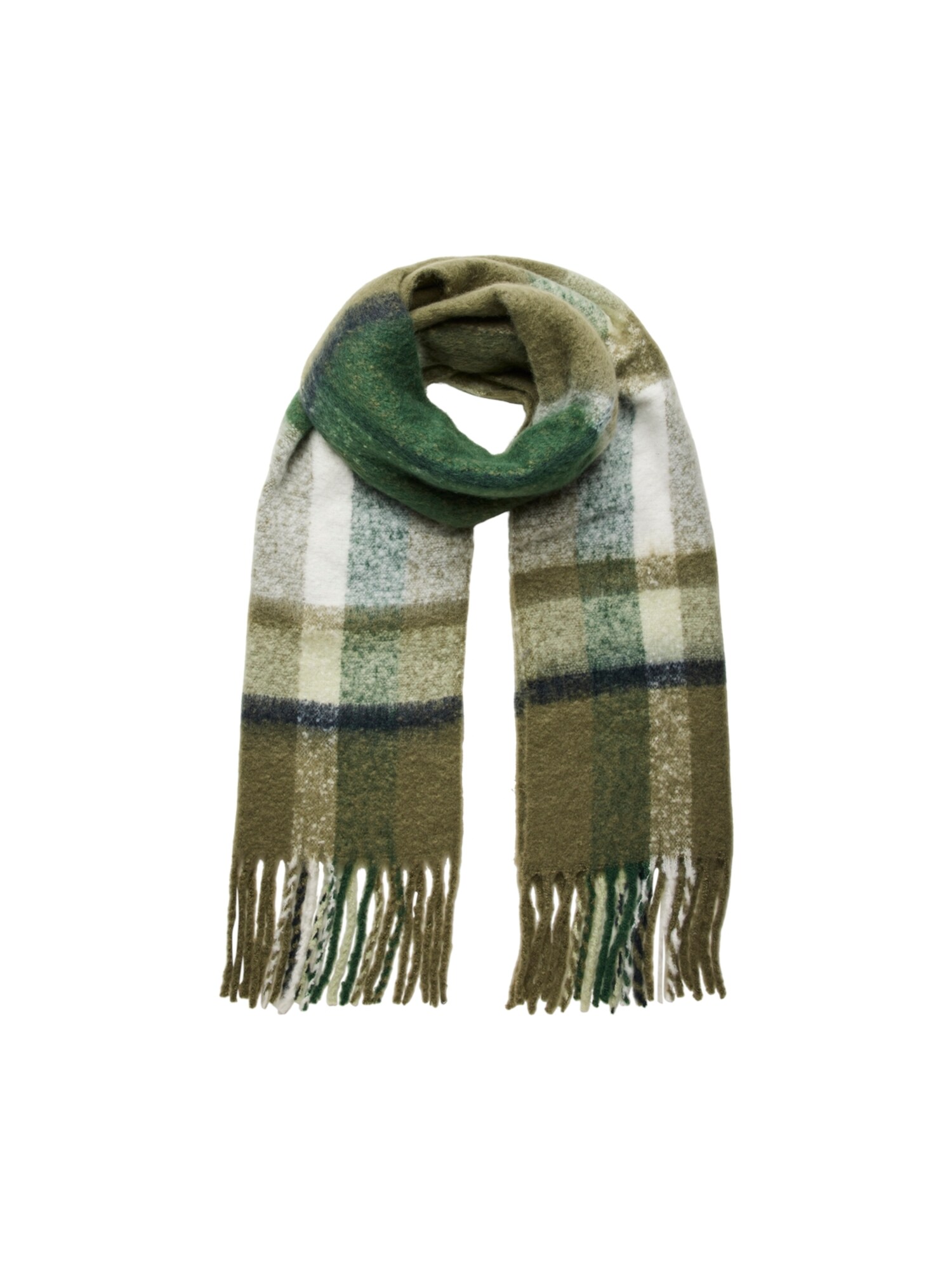 PIECES Fular PCBEA  albastru marin / verde / oliv / alb