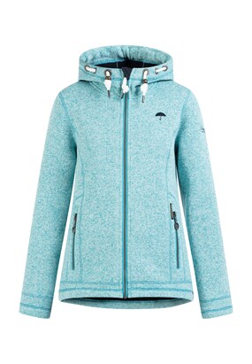 Schmuddelwedda Fleece jas Turquoise / Zwart