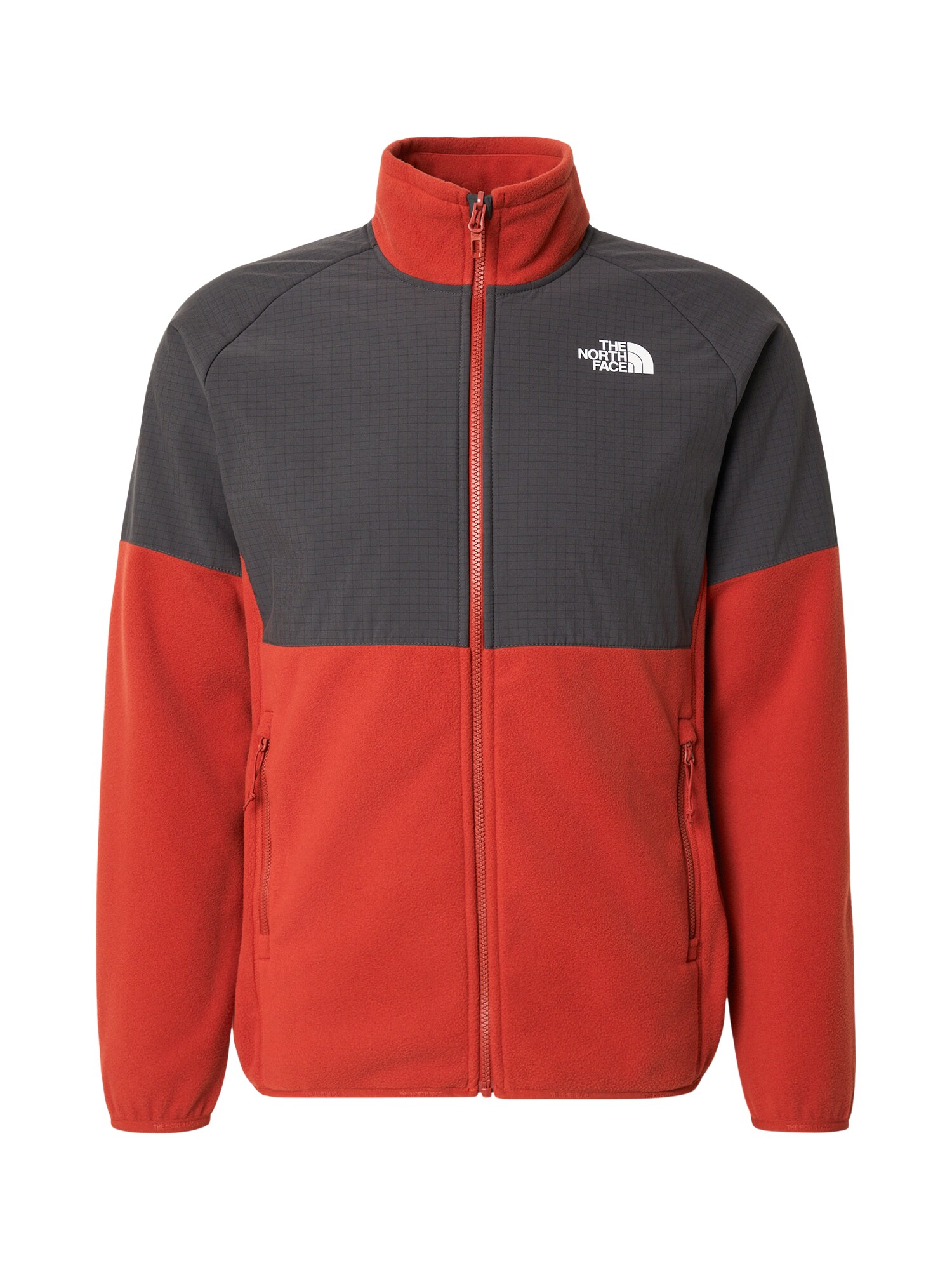 THE NORTH FACE Jachetă  fleece funcțională 'GLACIER'  gri metalic / portocaliu homar / alb