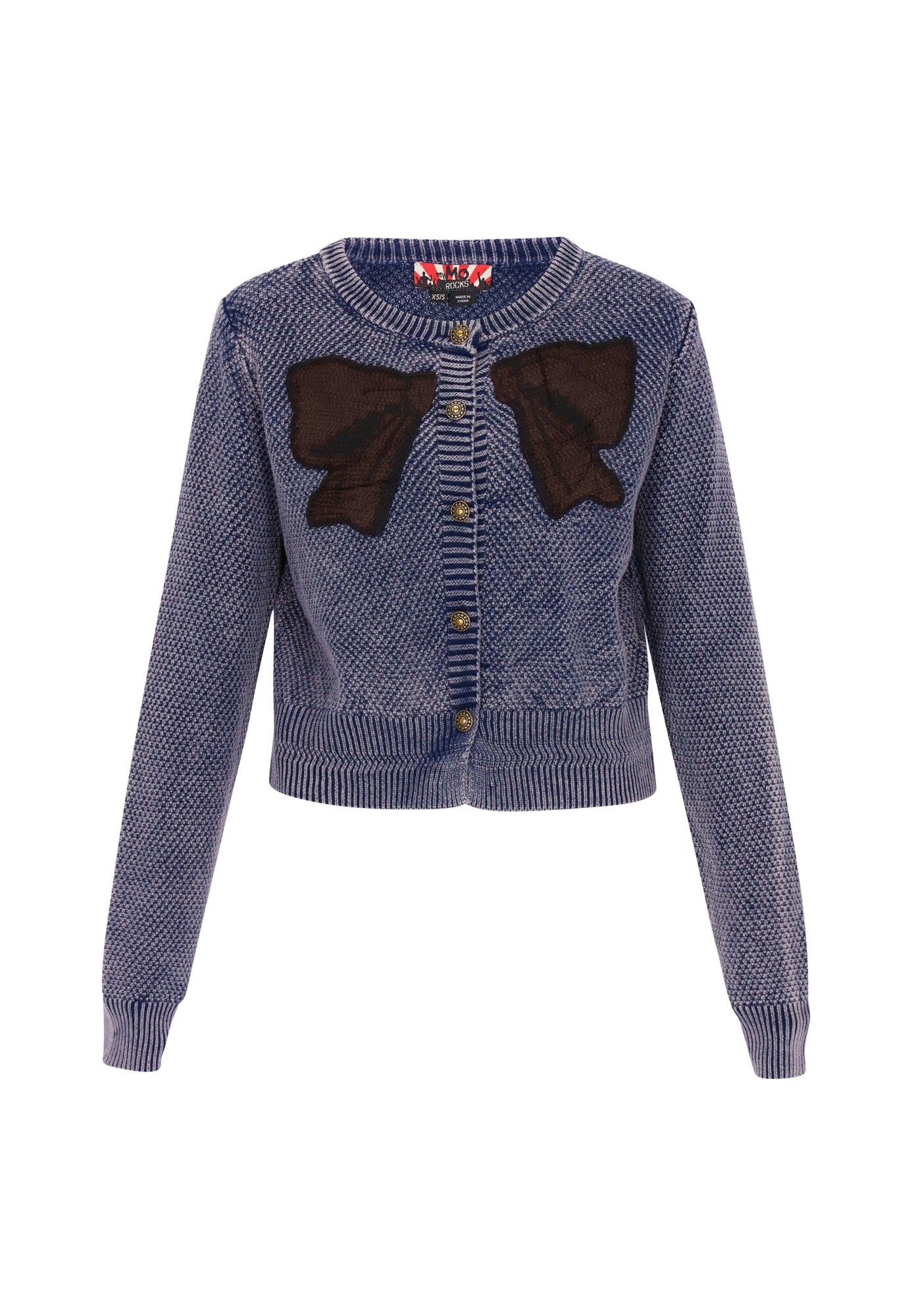 myMo ROCKS Geacă tricotată  indigo / maro / negru