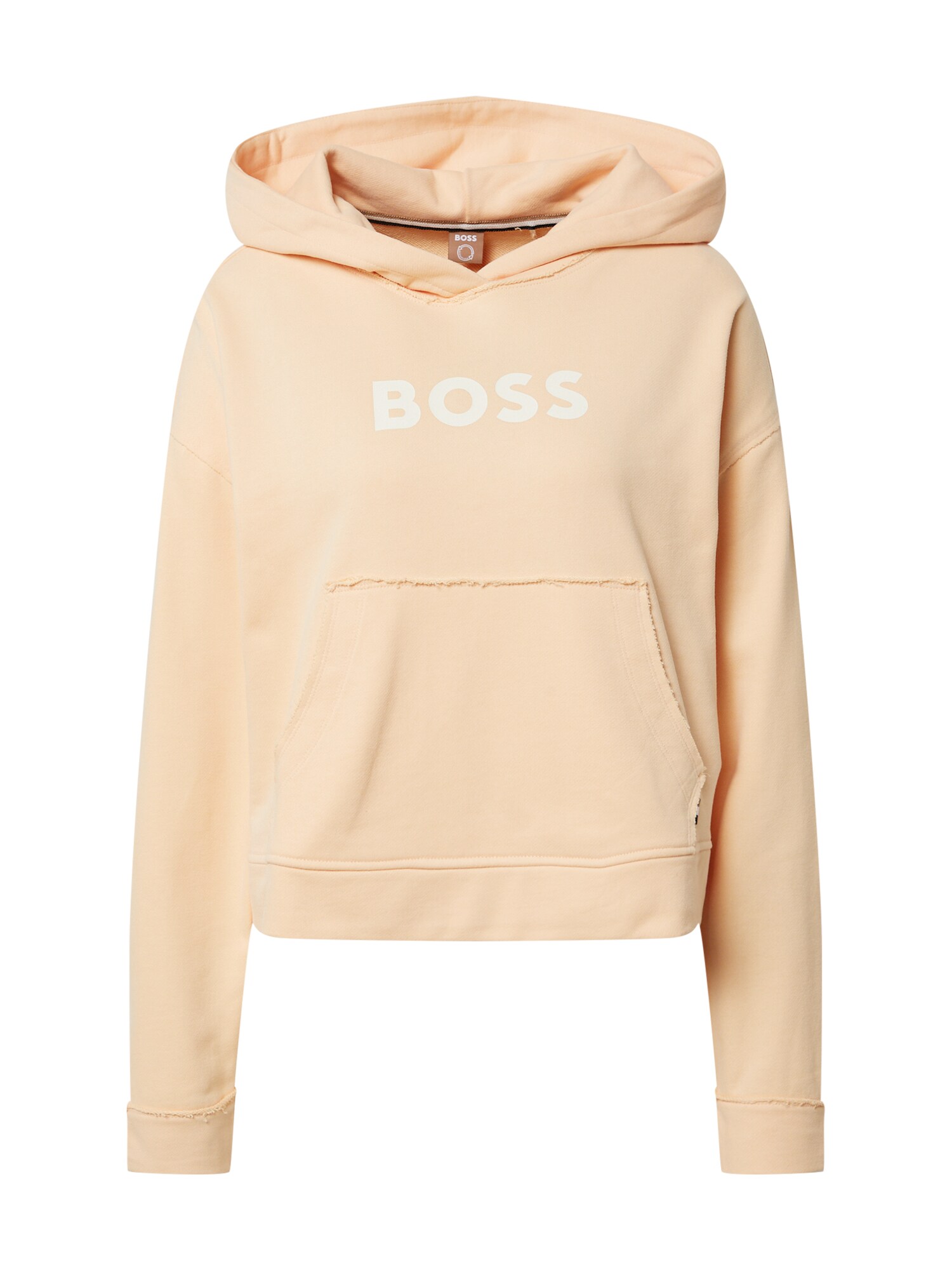 BOSS Orange Sweater majica 'Eshina'  marelica / bijela