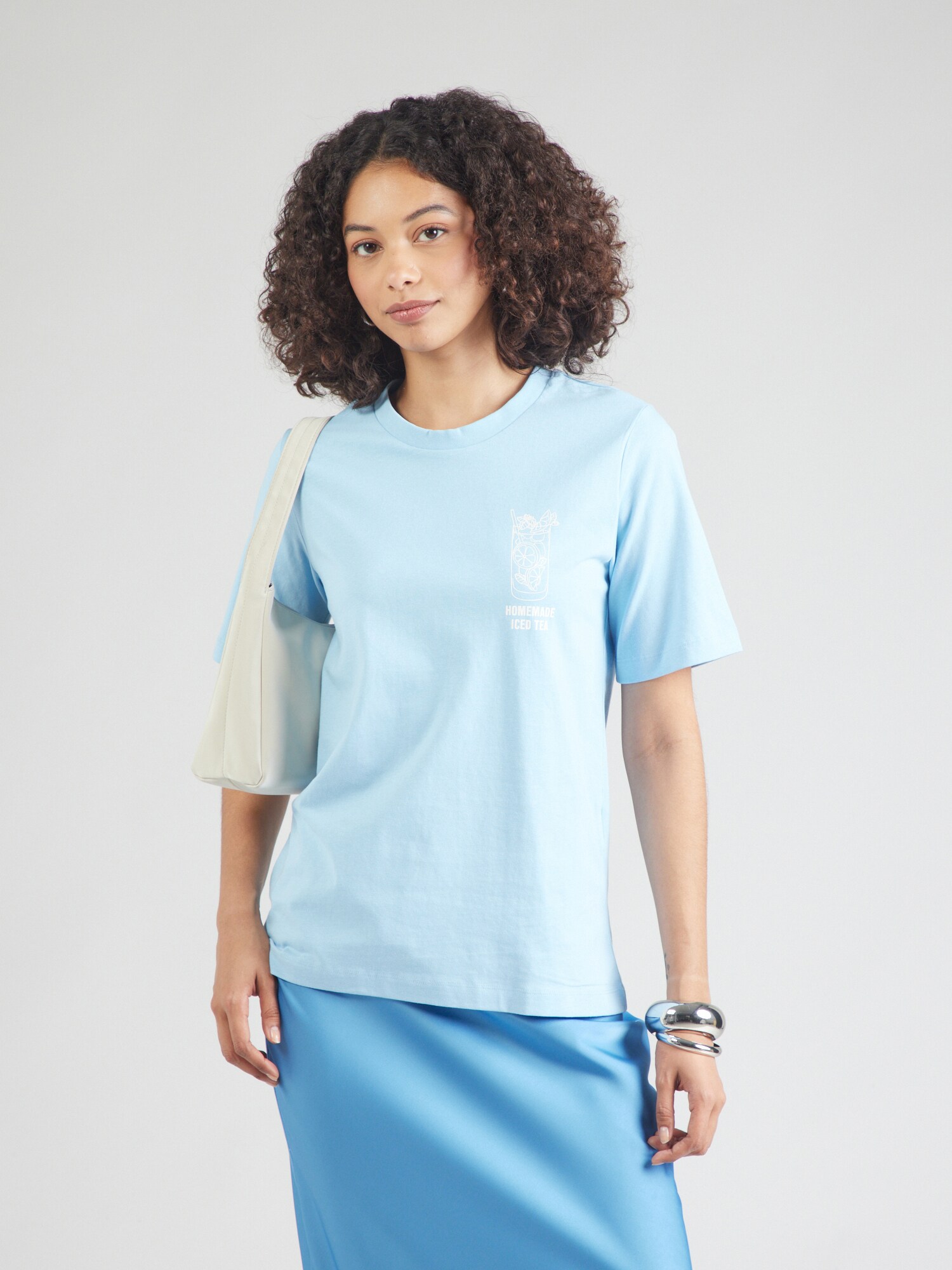 VERO MODA Póló 'VMSANNE'  világoskék / fehér termék 2. képe