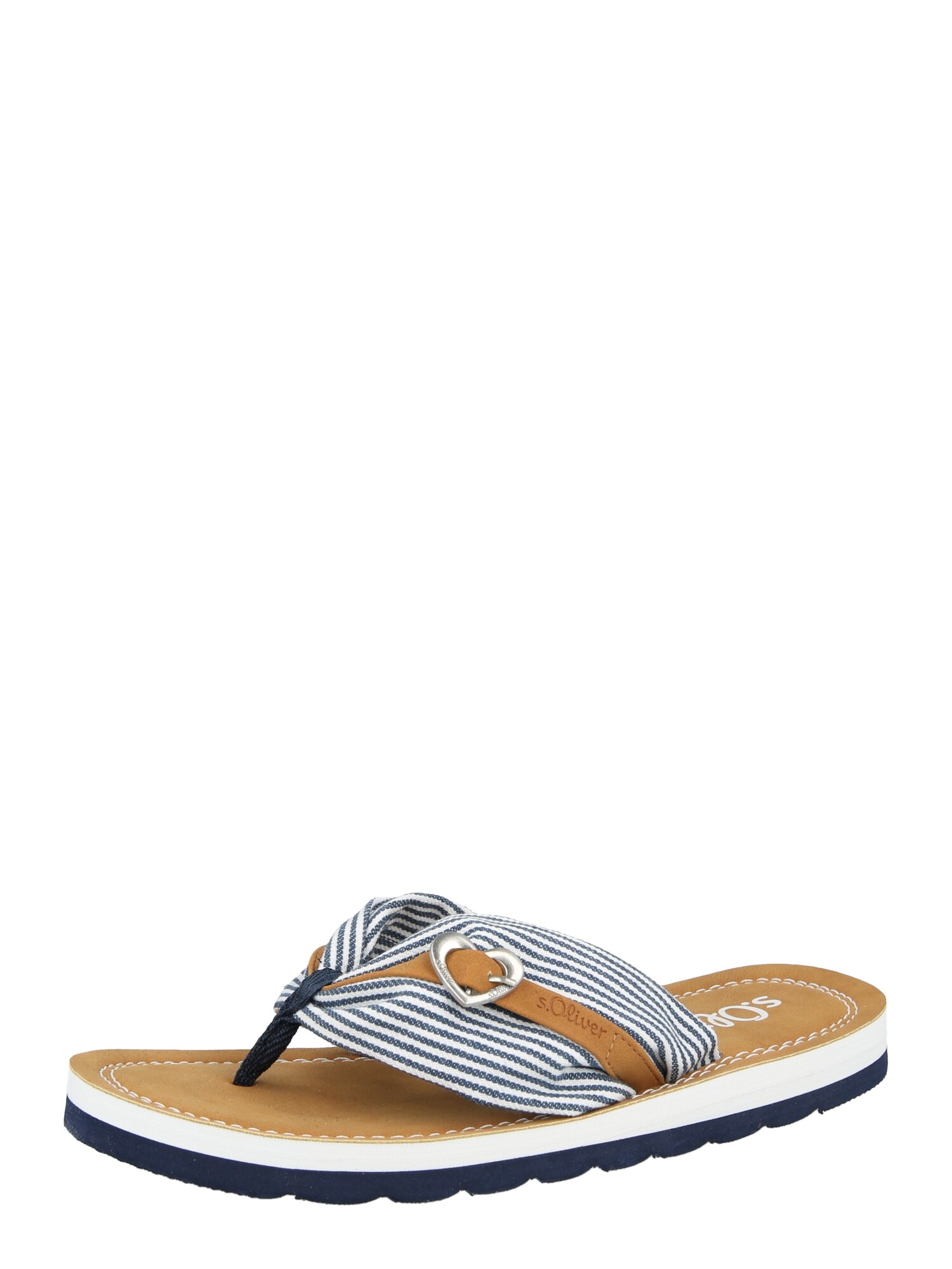 s.Oliver Flip-flops  bleumarin / maro caramel / alb