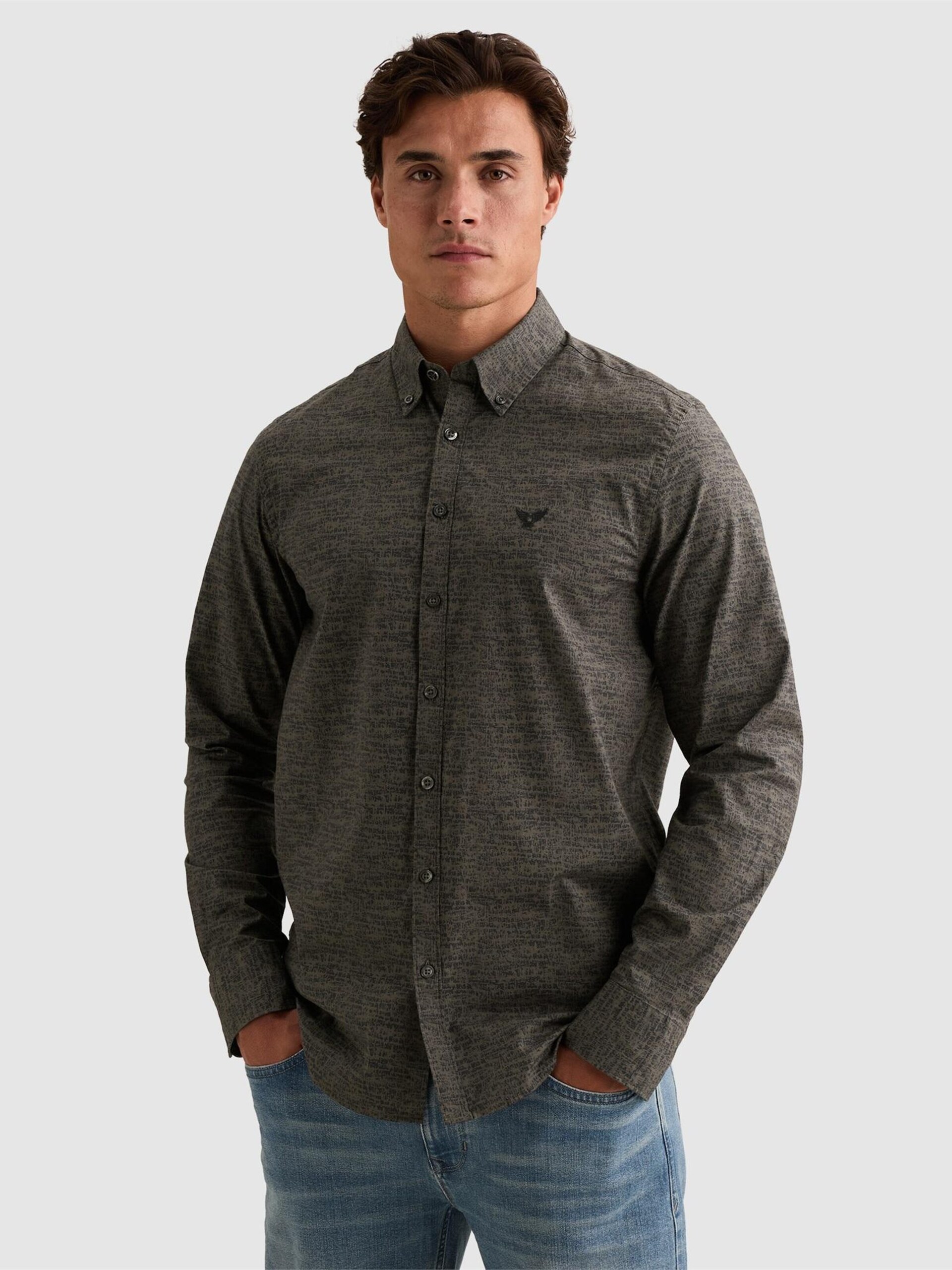 PME Legend Skjorta 'Poplin shirt with allover print' herr