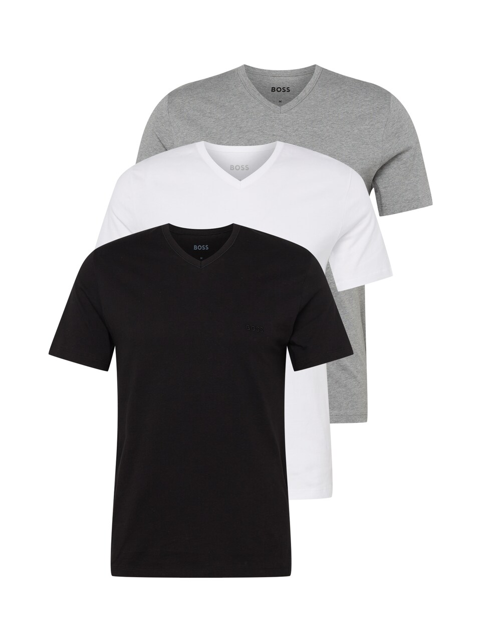 T-shirt 'Classic' gråmelerad / svart