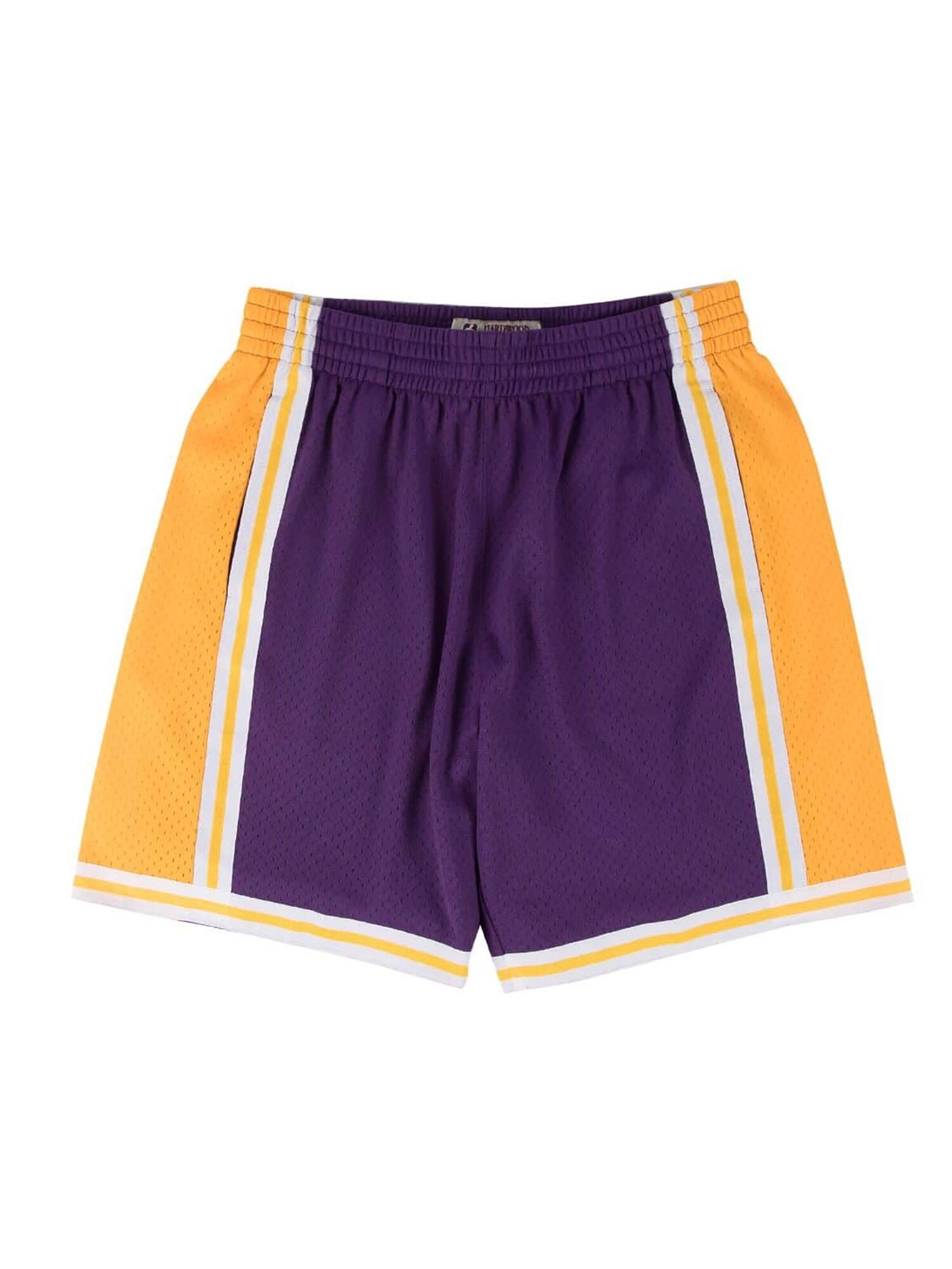 Mitchell & Ness Sportske hlače 'Los Angeles Lakers'  žuta / tamno ljubičasta / bijela