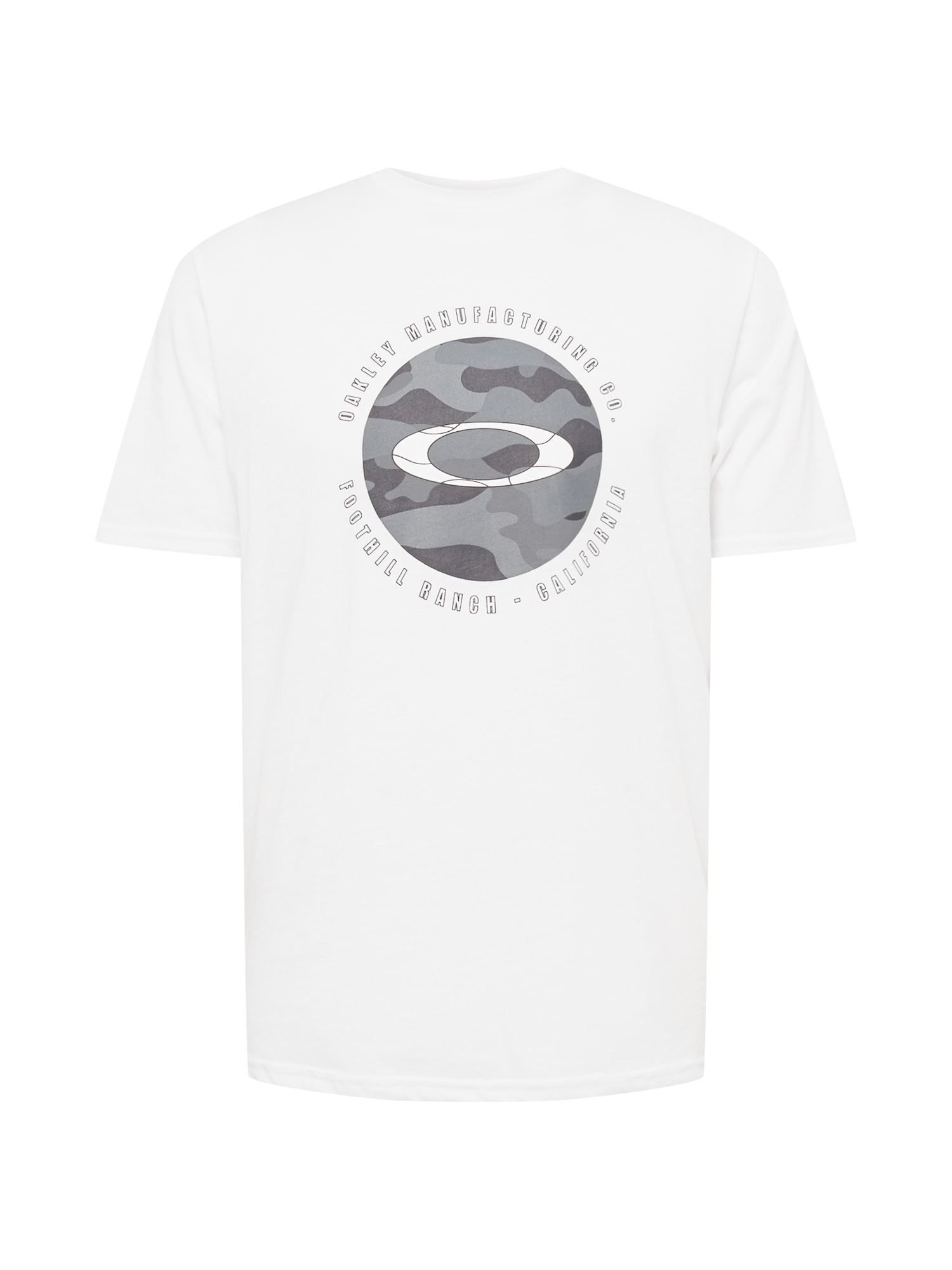 OAKLEY Funkčné tričko  sivá / čadičová / biela