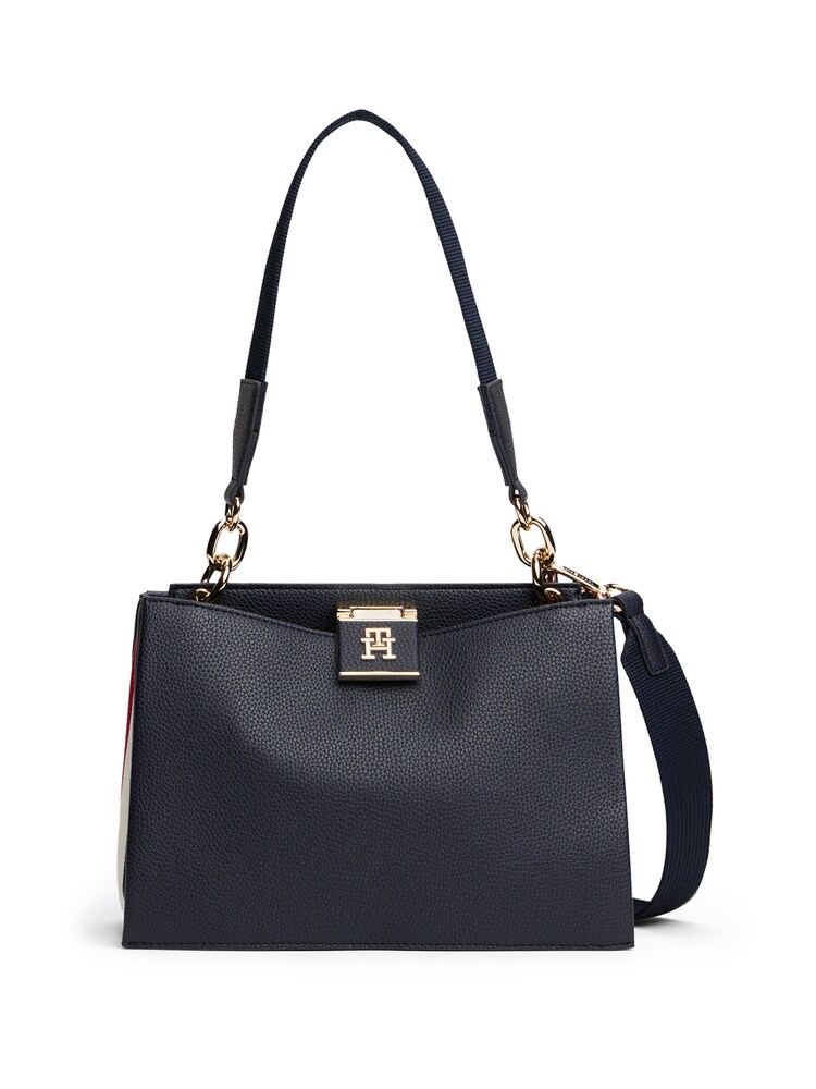 TOMMY HILFIGER Handtasche Damen Größe One Size navy / blutrot / weiß