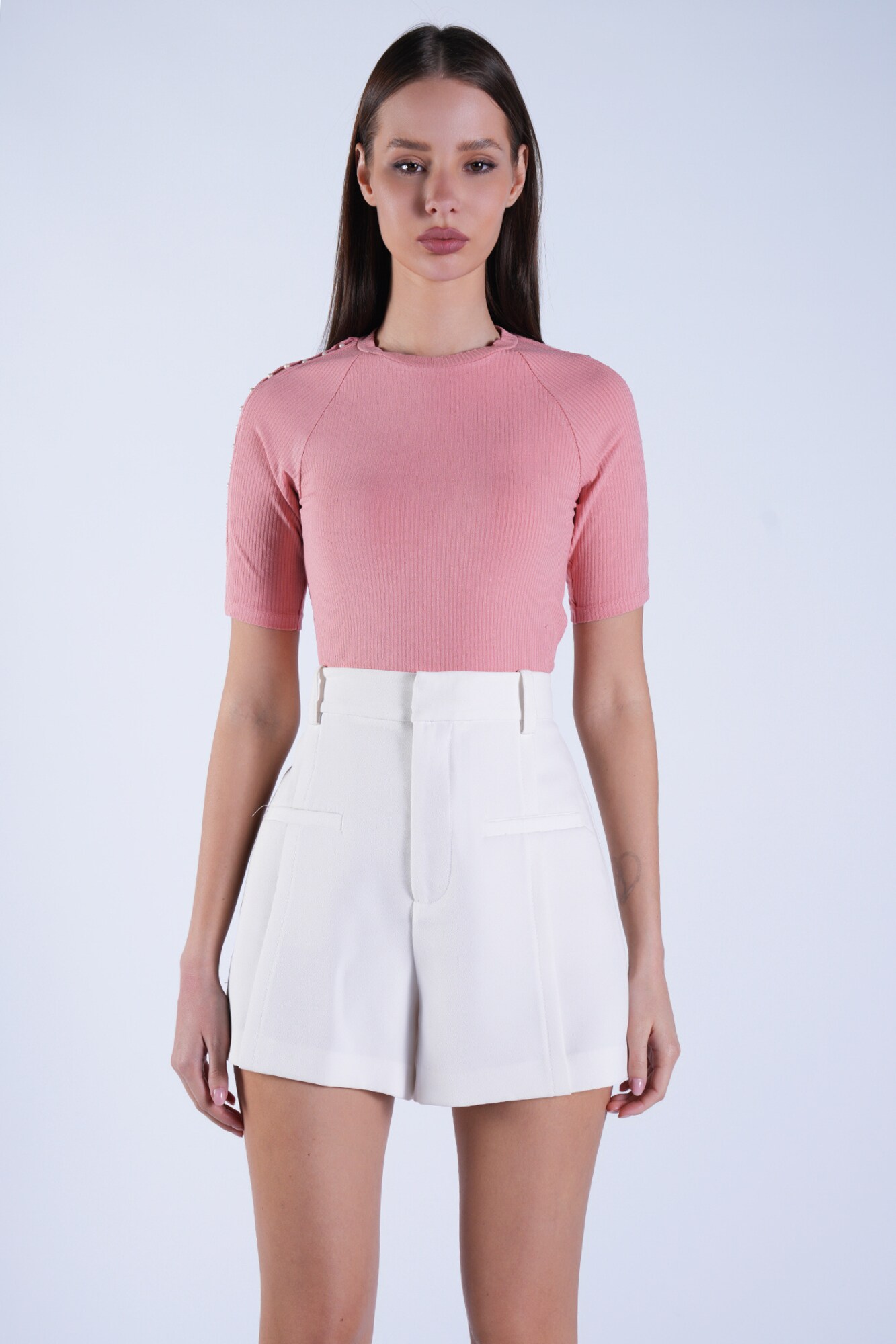 Trend Alaçatı Stili Tricou roz pitaya