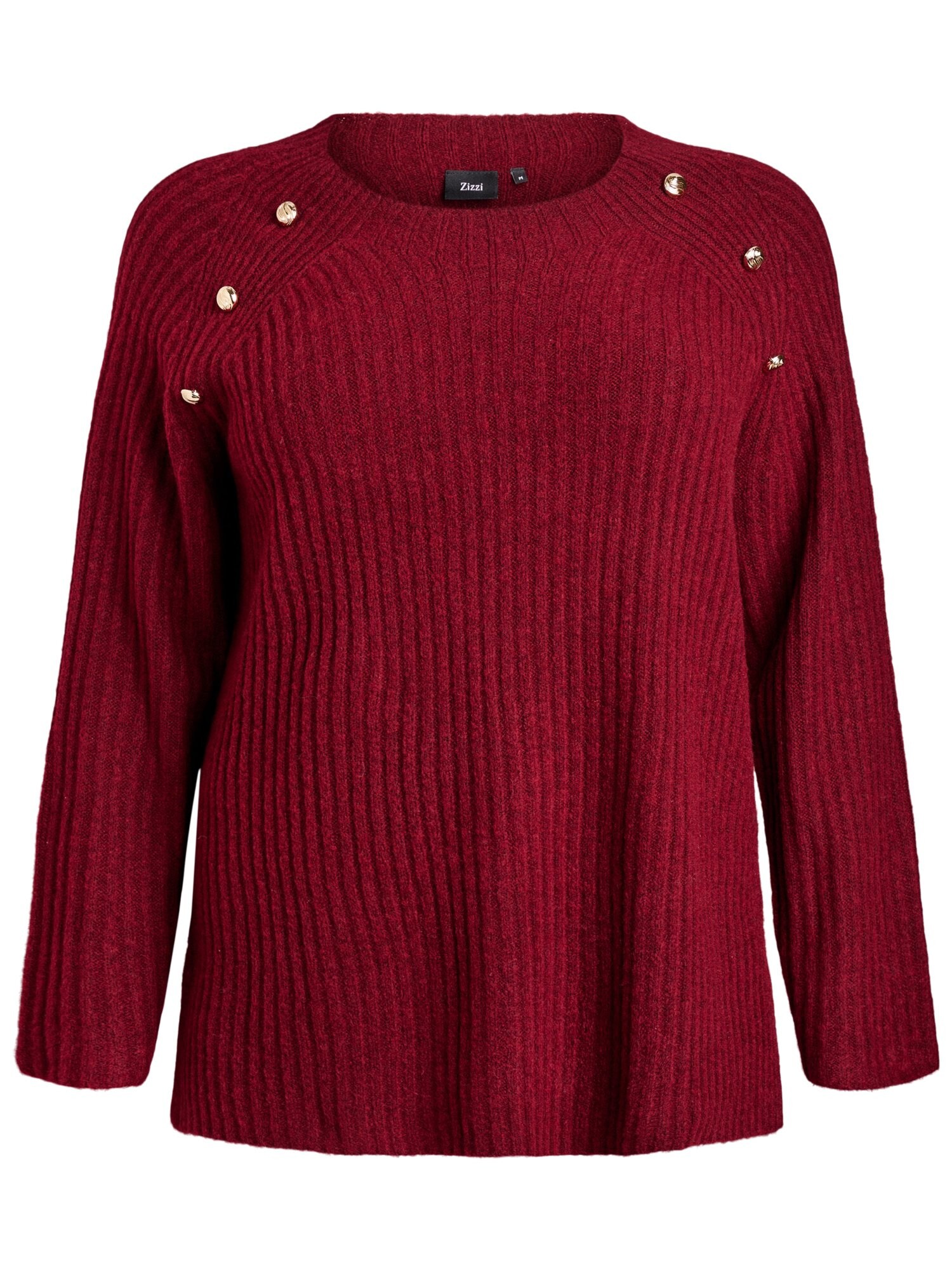 Zizzi Pulover Cacomfy  roşu închis