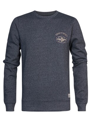 Petrol Industries Sweatshirt ‘Hubbing’ Beige / Nachtblauw