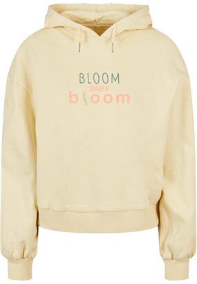 Merchcode Sweatshirt ‘Spring – Bloom baby’ Pasteelgeel / Groen / Pink