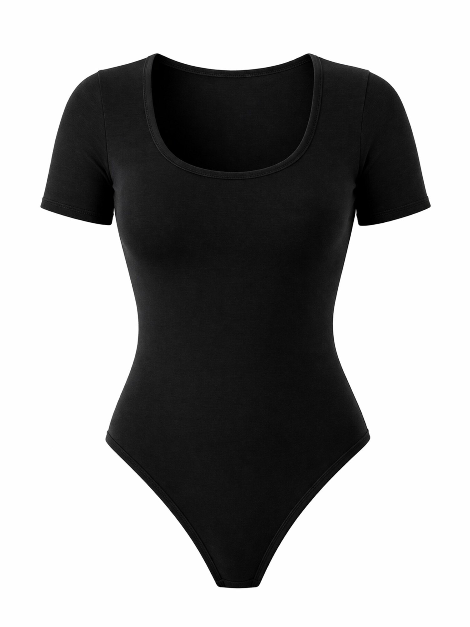 LEAFLETIC Body 'Leafletic Women’s Short Sleeve U-Neck Bodysuit' negro