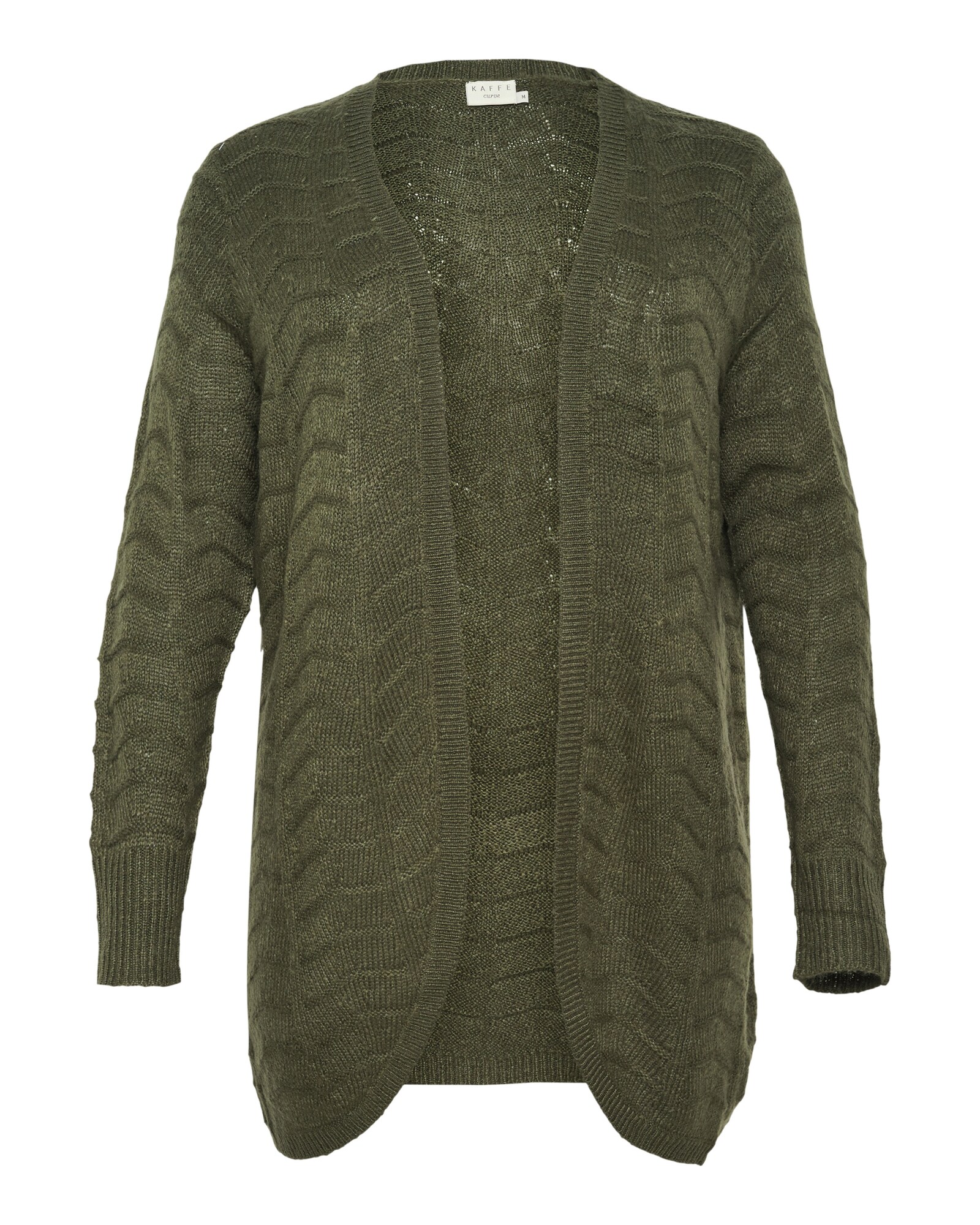 KAFFE CURVE Geacă tricotată Emana  oliv