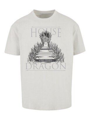 F4NT4STIC Shirt ‘House Of The Dragon Throne’ Grijs / Lichtgrijs / Donkergrijs