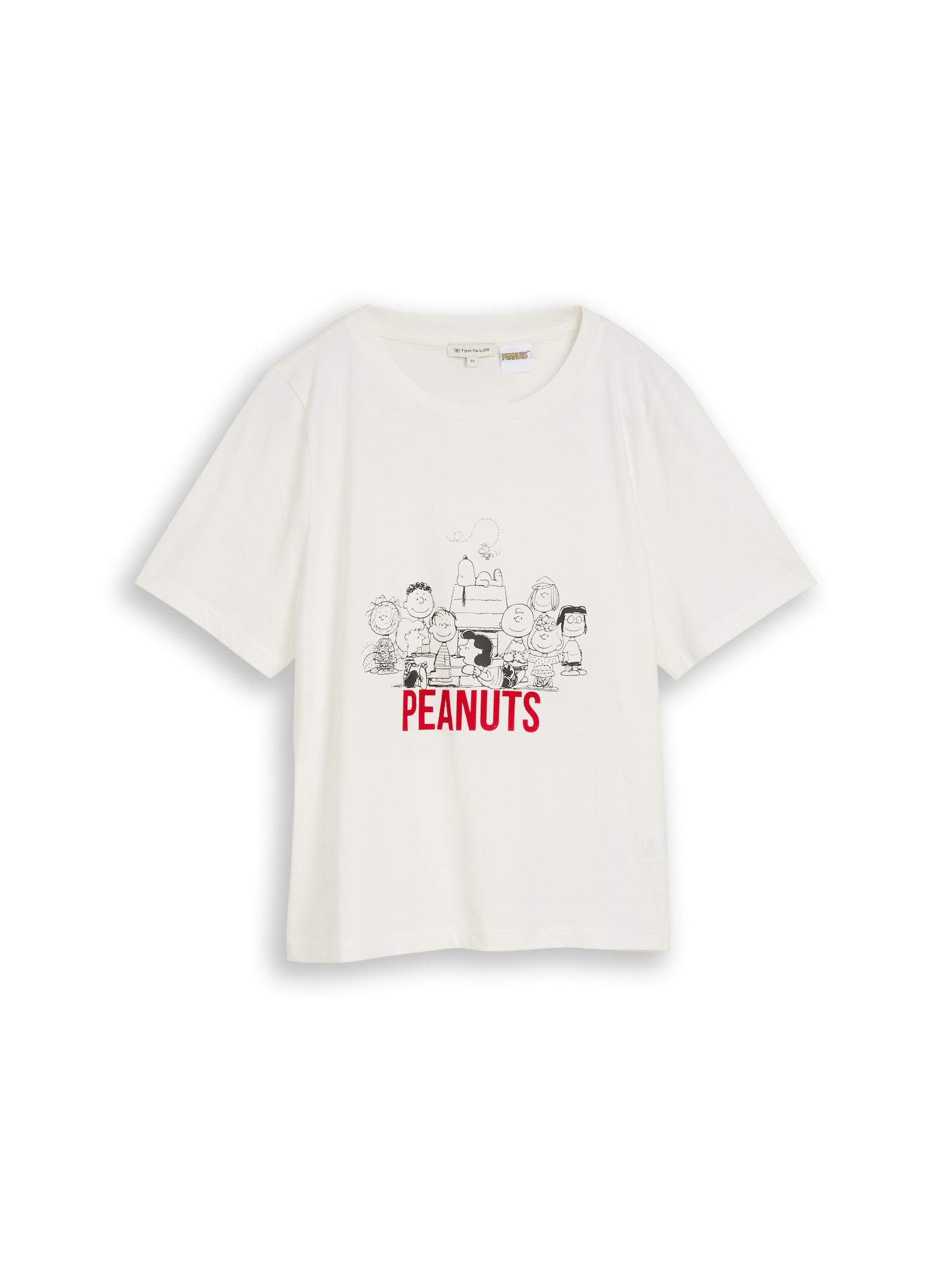 TOM TAILOR Tricou sângeriu / negru / alb