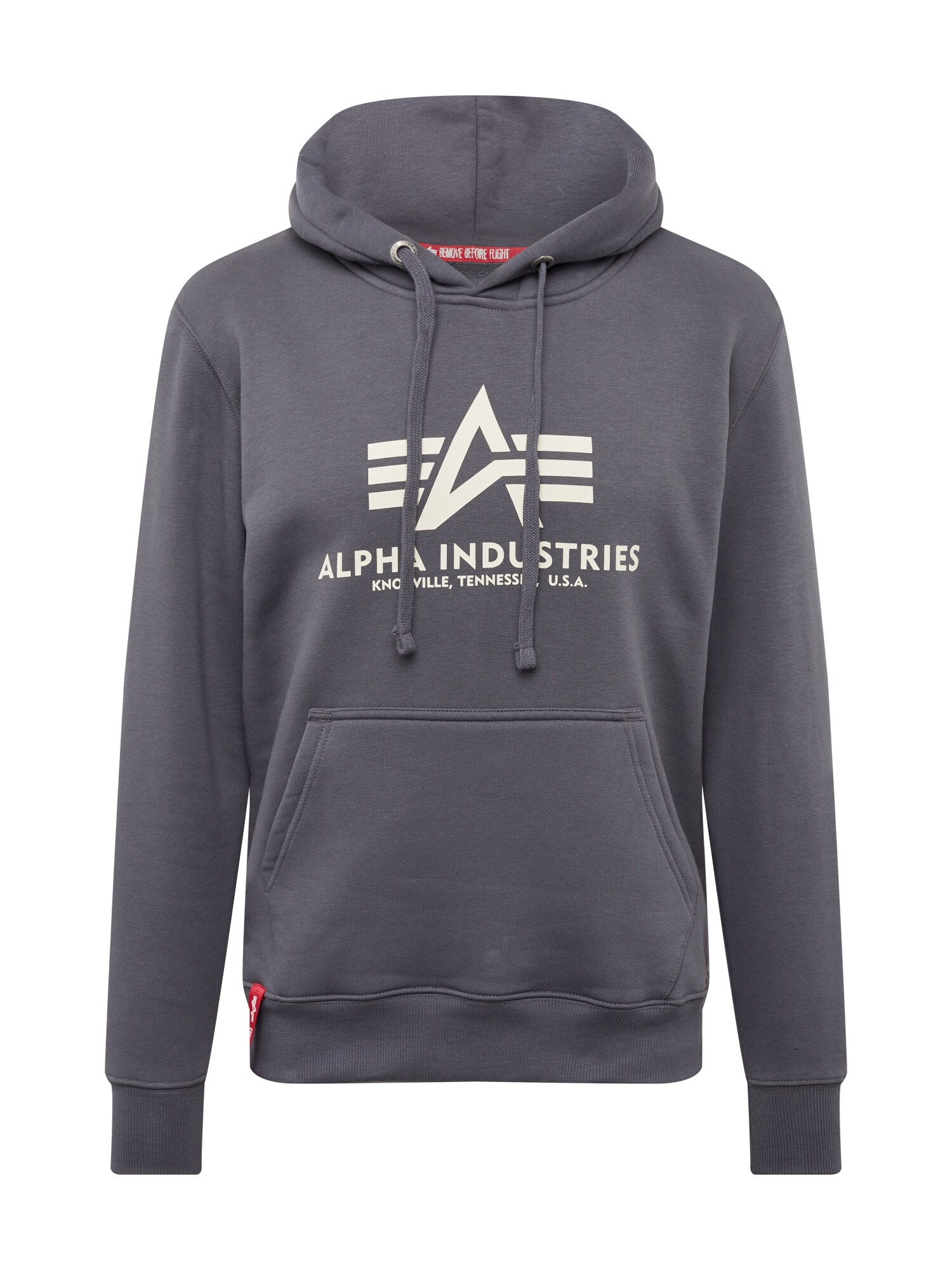 ALPHA INDUSTRIES Bluză de molton  gri bazalt / alb murdar