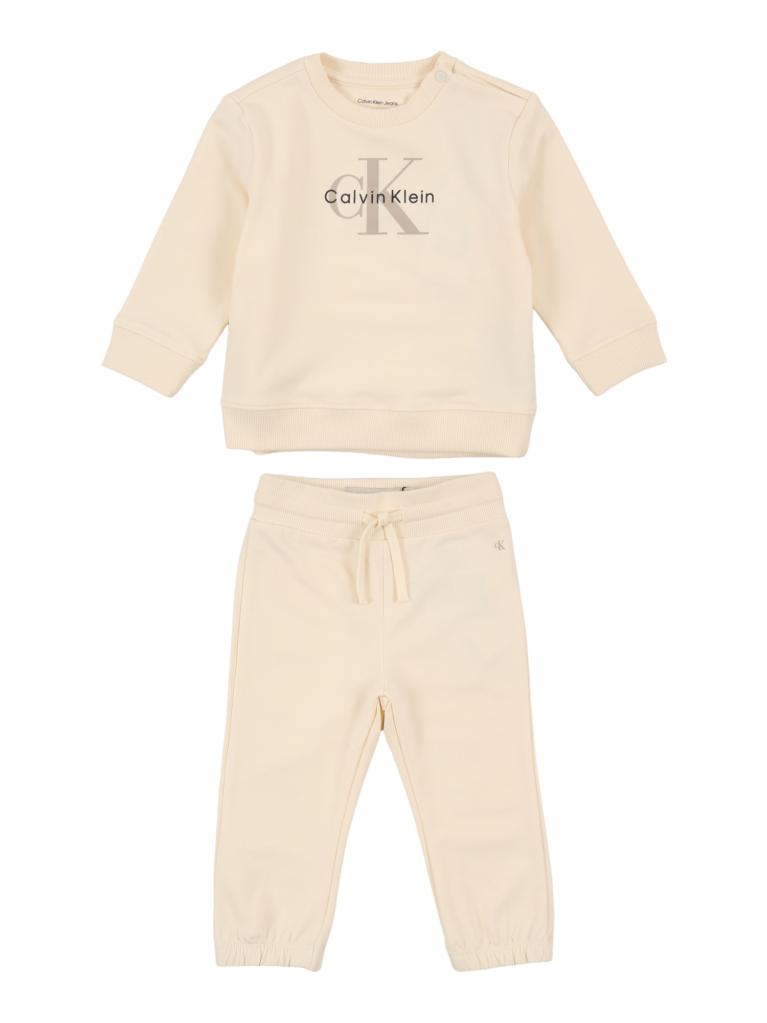 Calvin Klein Jeans Joggingová súprava  brokátová / čierna / biela ako vlna