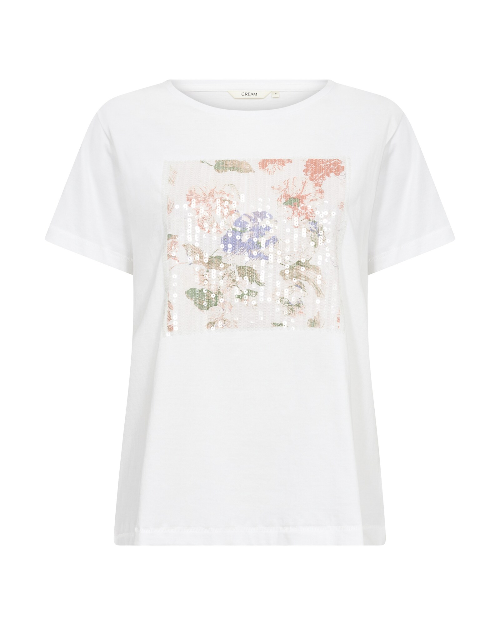 Cream Tricou Tria  azuriu / verde / roșu pastel / alb